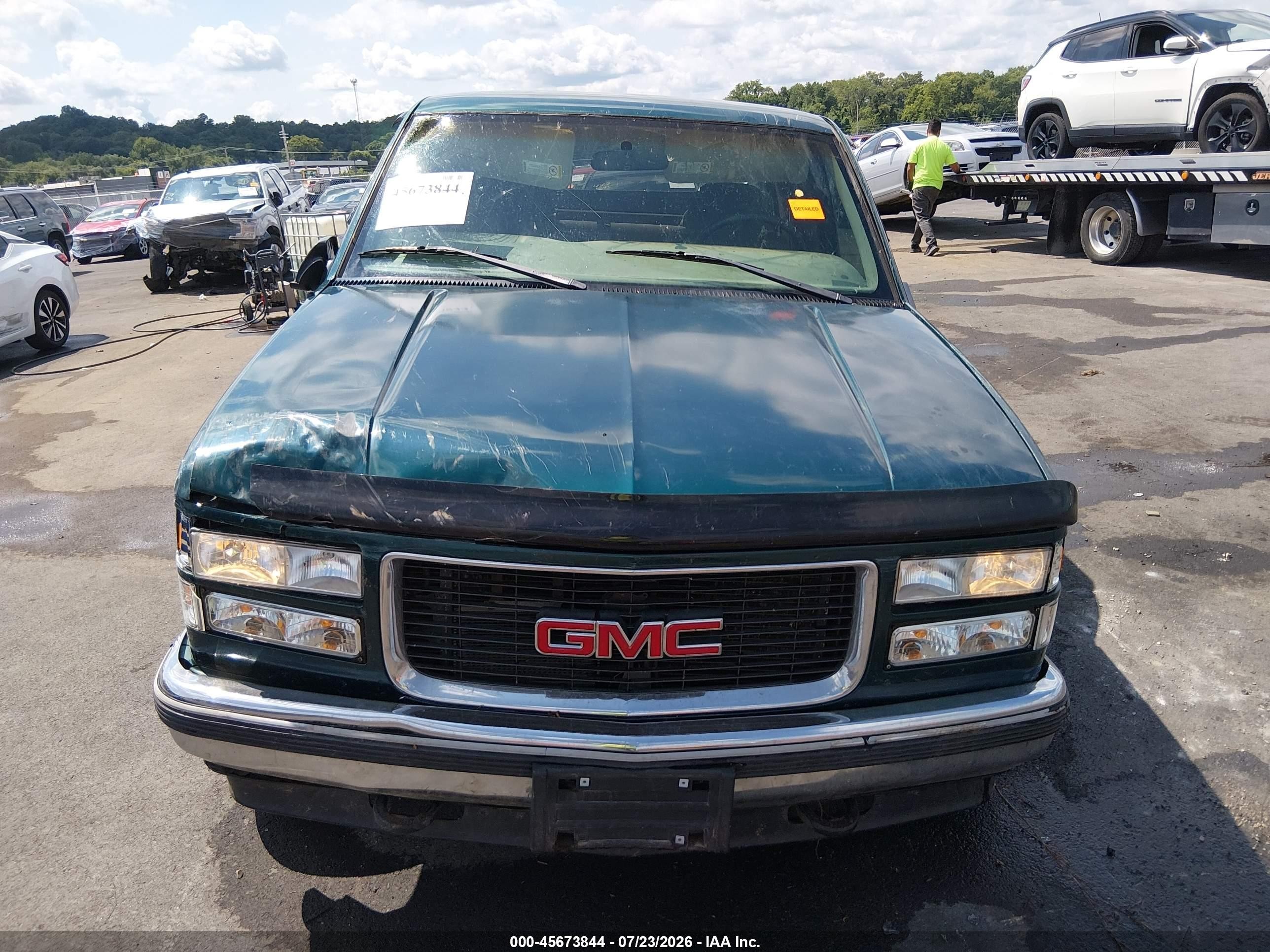 1998 Gmc Sierra 1500 Sl Wideside Green vin: 2GTEK19R2W1513304