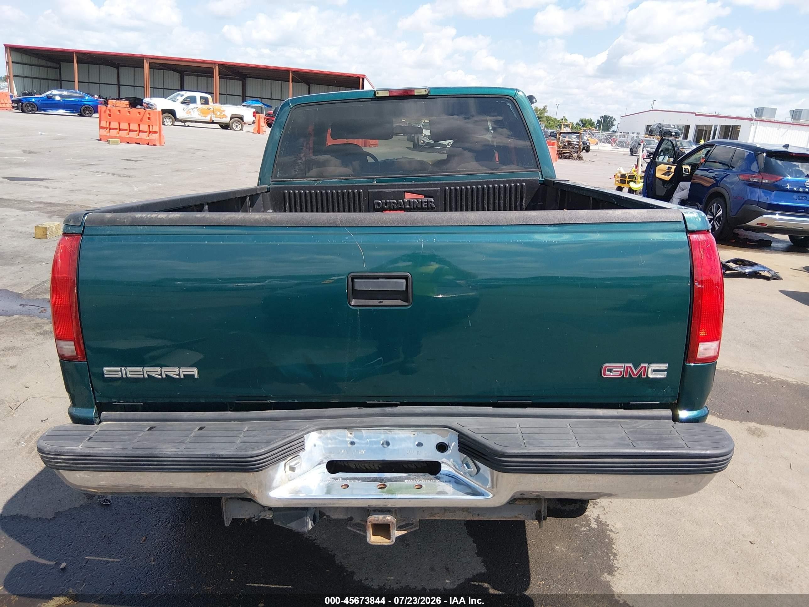 1998 Gmc Sierra 1500 Sl Wideside Green vin: 2GTEK19R2W1513304