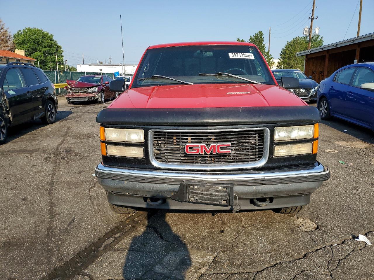 1997 Gmc Sierra K1500 Red vin: 2GTEK19R5V1557179
