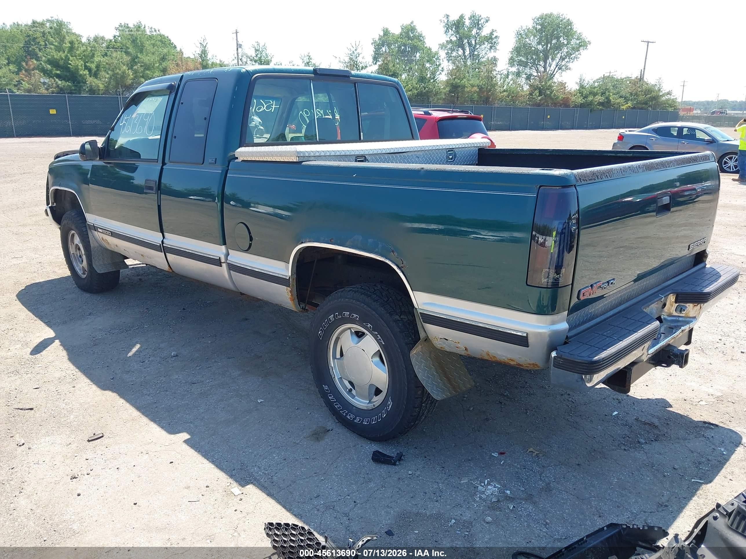 1996 Gmc Sierra K1500 Green vin: 2GTEK19R8T1512315