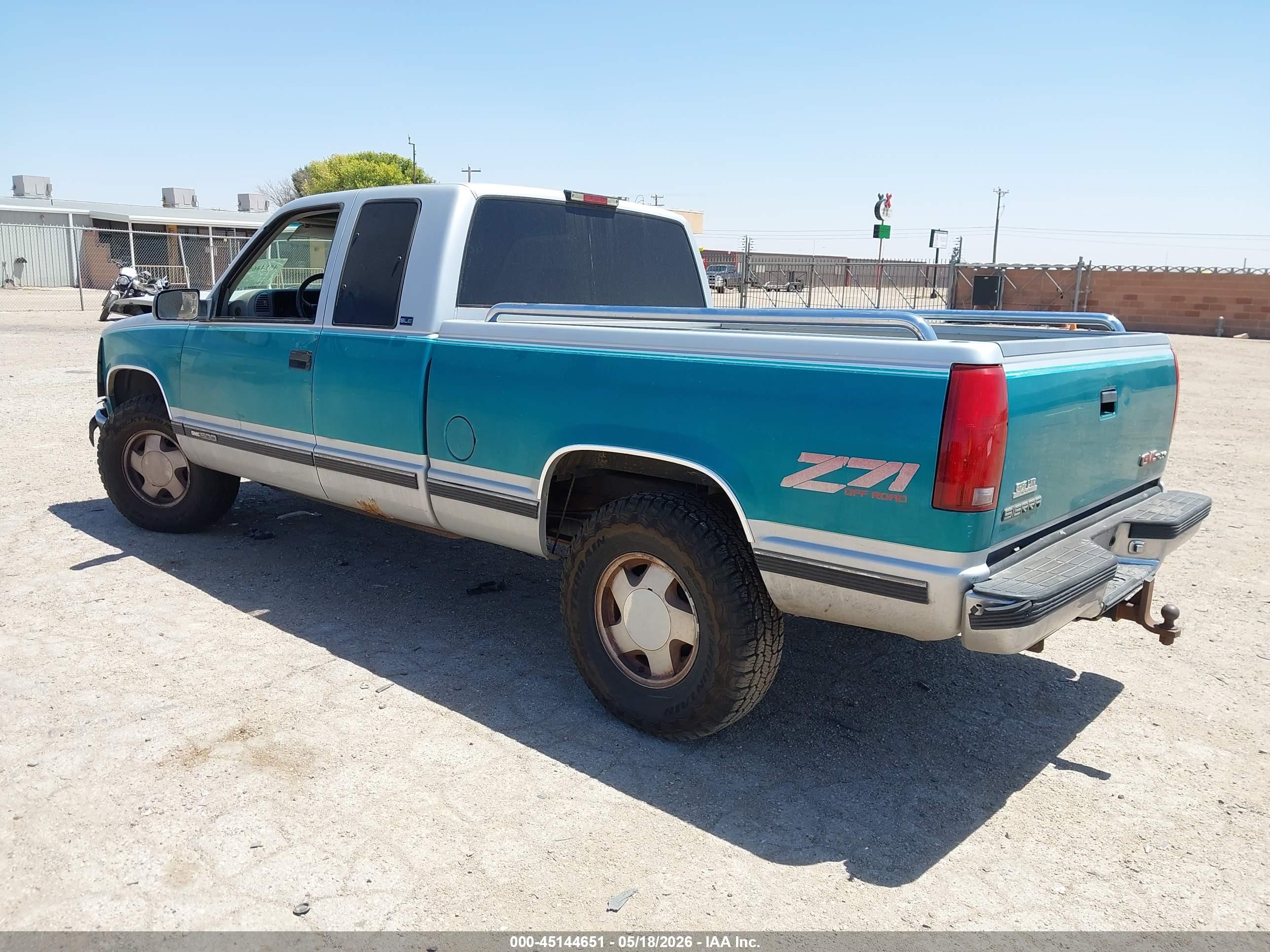 1996 Gmc Sierra K1500 Green vin: 2GTEK19R9T1515143
