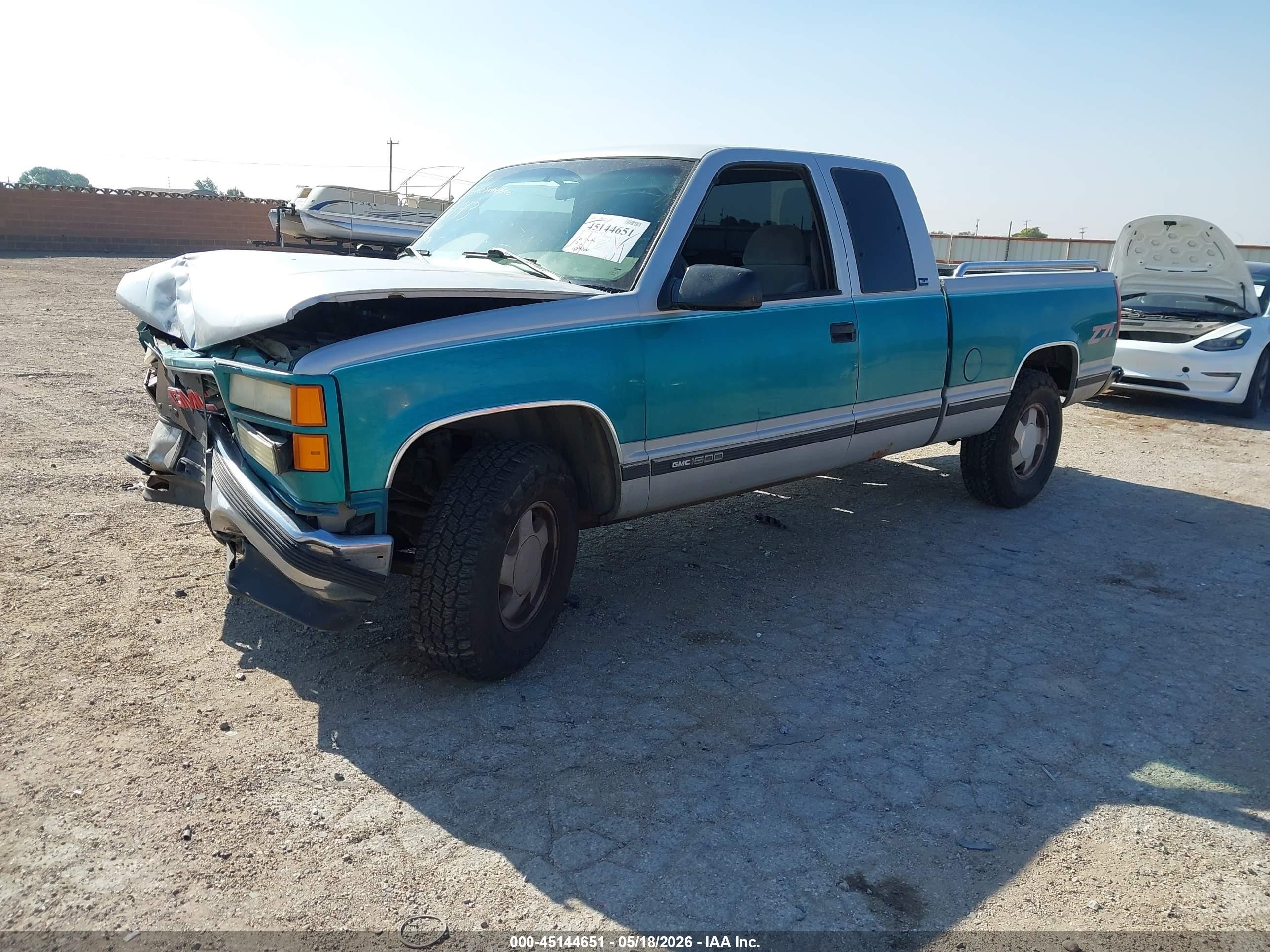 1996 Gmc Sierra K1500 Green vin: 2GTEK19R9T1515143