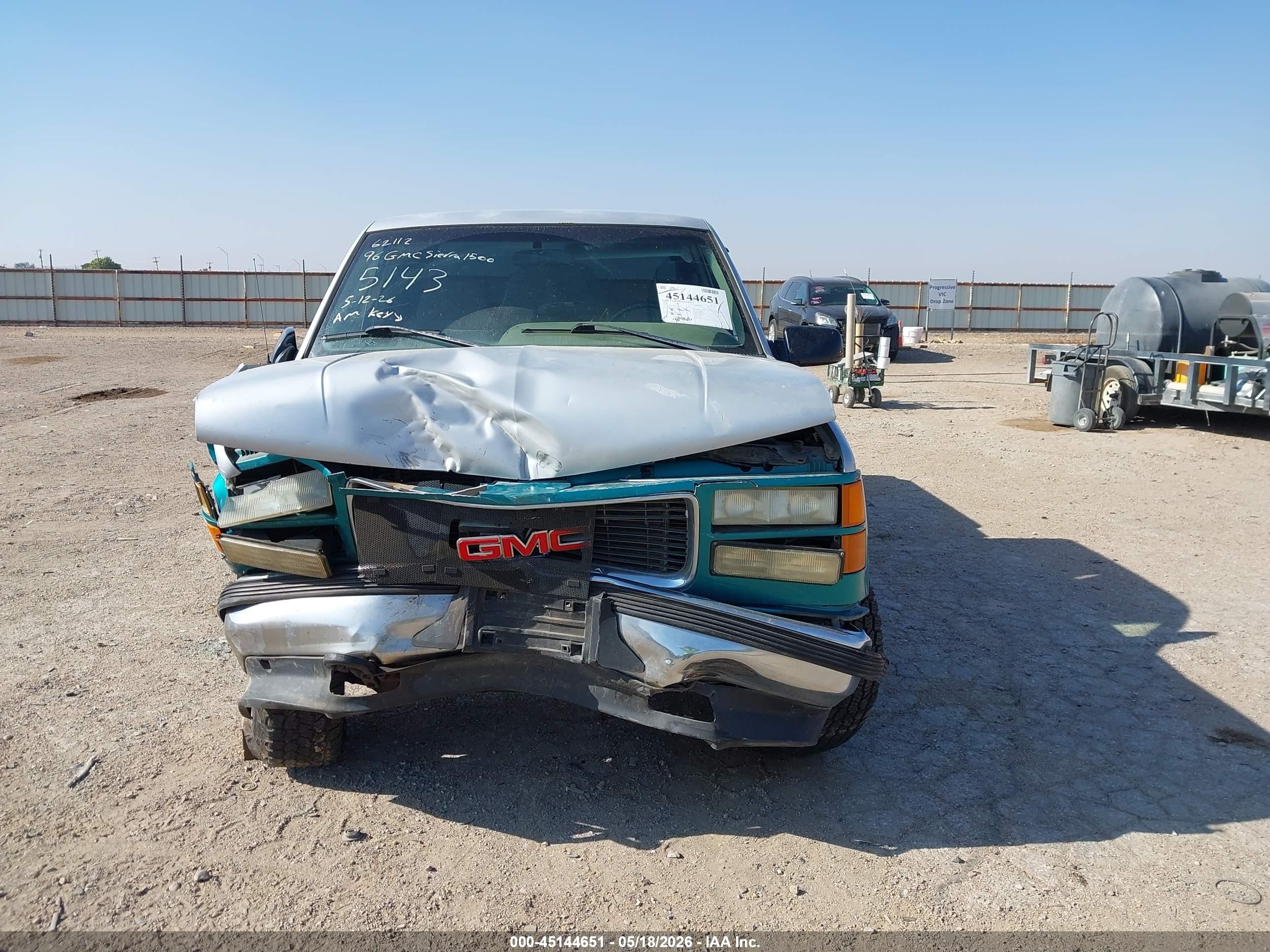 1996 Gmc Sierra K1500 Green vin: 2GTEK19R9T1515143