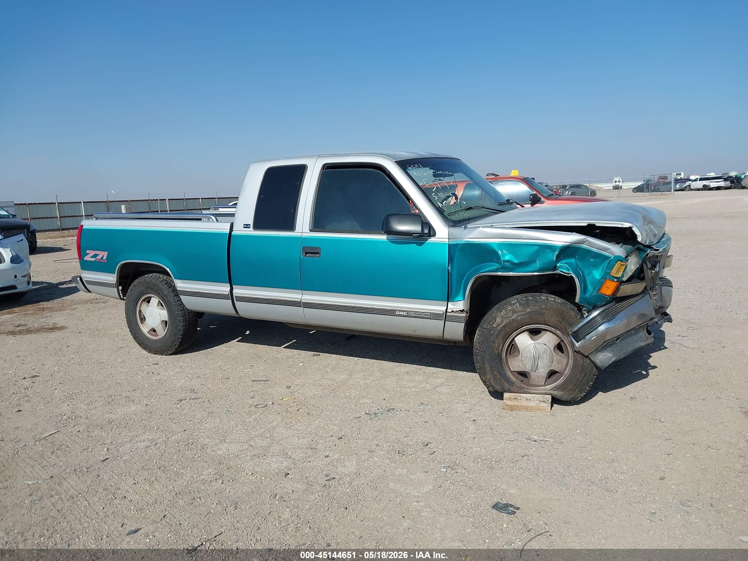 1996 Gmc Sierra K1500 Green vin: 2GTEK19R9T1515143