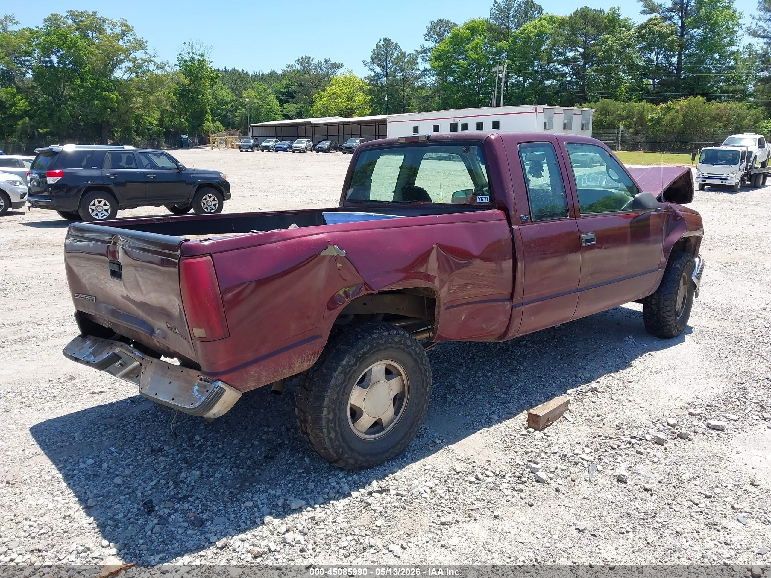 1997 Gmc Sierra 1500 Sl Wideside Темно-бордовый vin: 2GTEK19R9V1510933
