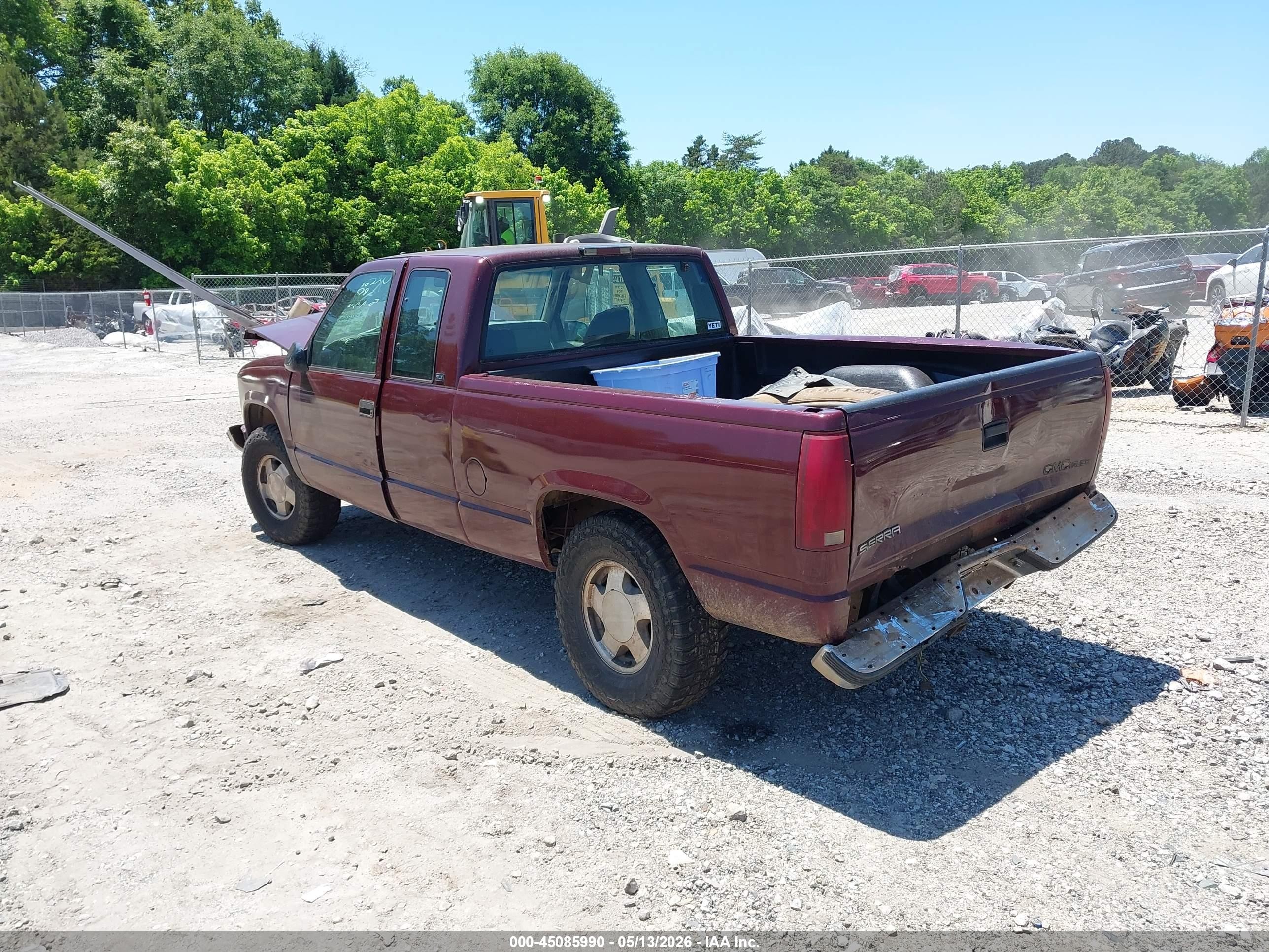 1997 Gmc Sierra 1500 Sl Wideside Темно-бордовый vin: 2GTEK19R9V1510933