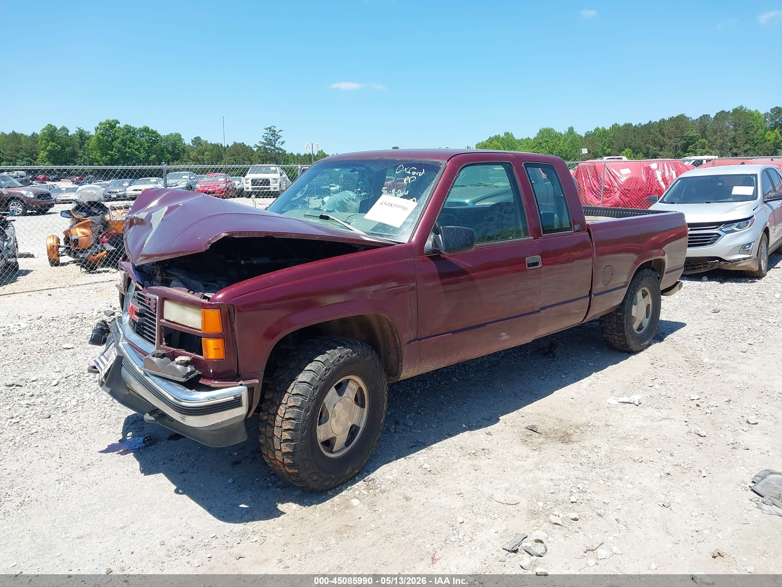 1997 Gmc Sierra 1500 Sl Wideside Темно-бордовый vin: 2GTEK19R9V1510933