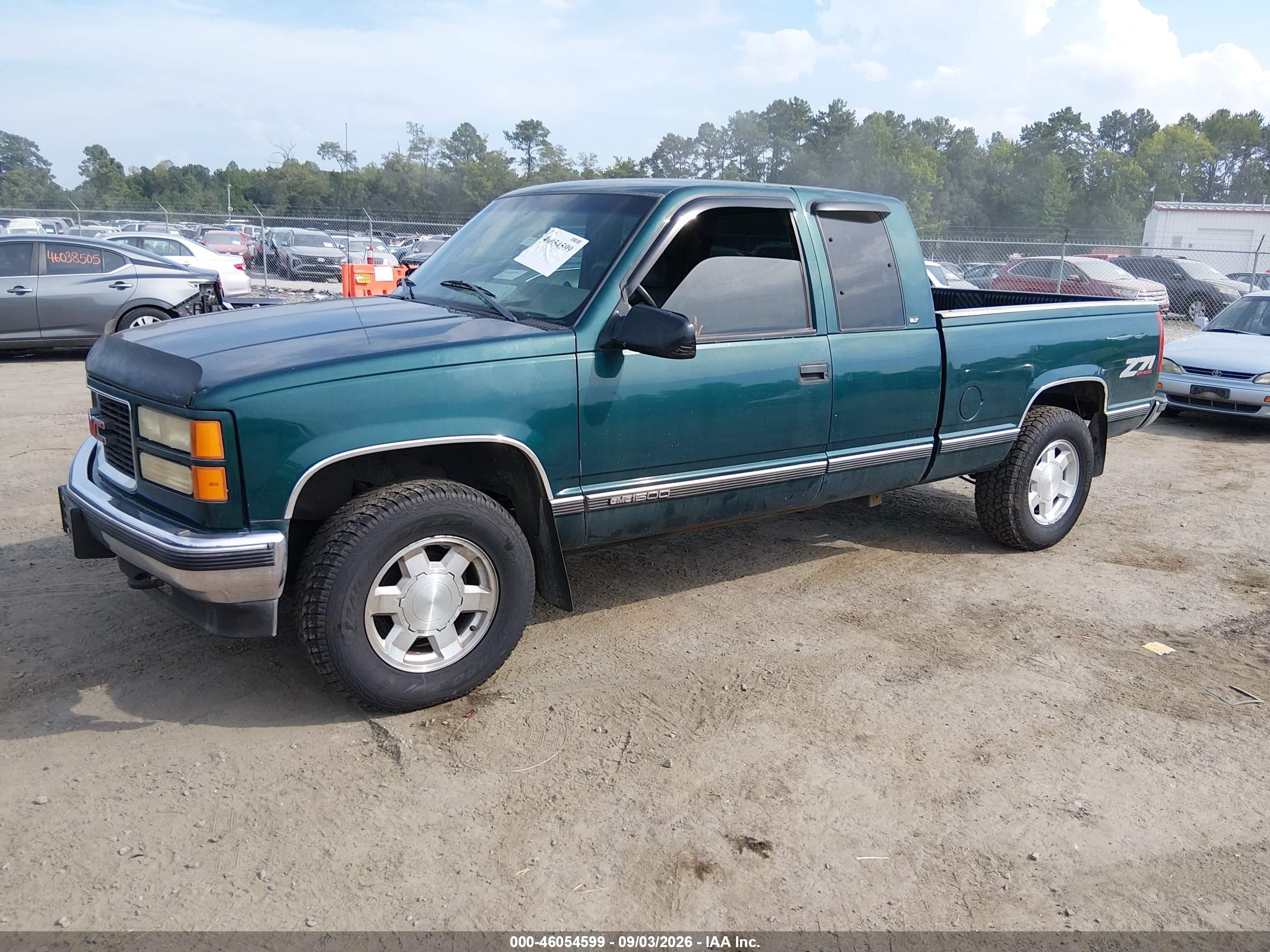 1998 Gmc Sierra 1500 Sl Wideside Green vin: 2GTEK19RXW1507668
