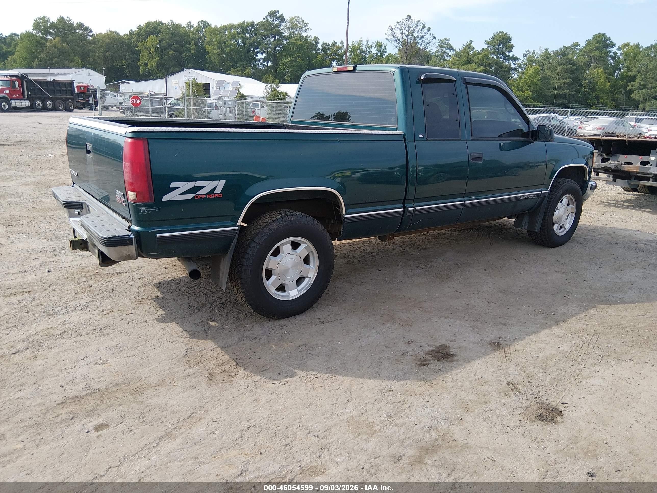 1998 Gmc Sierra 1500 Sl Wideside Green vin: 2GTEK19RXW1507668