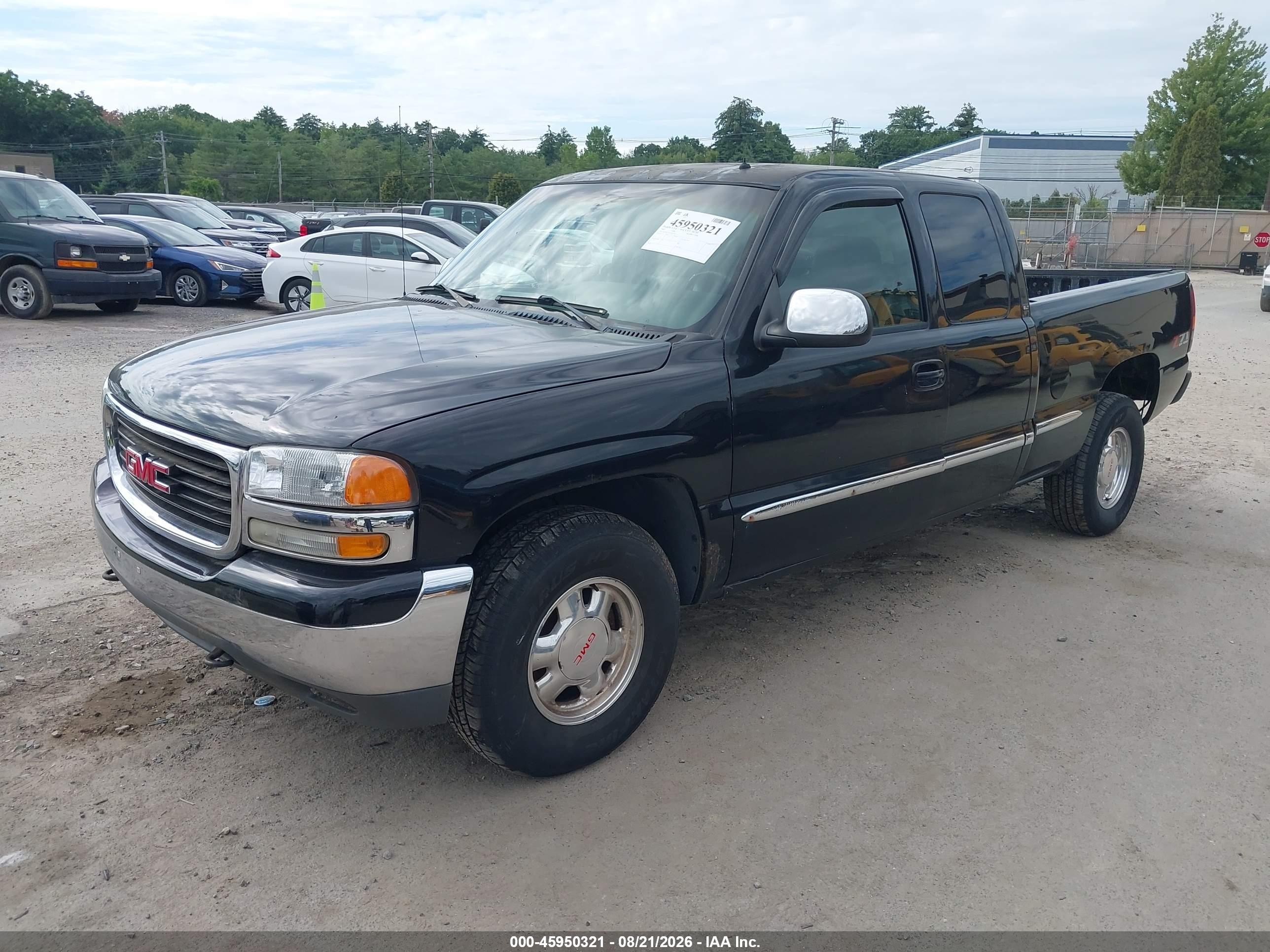 2002 Gmc Sierra 1500 Sle Black vin: 2GTEK19T121263110