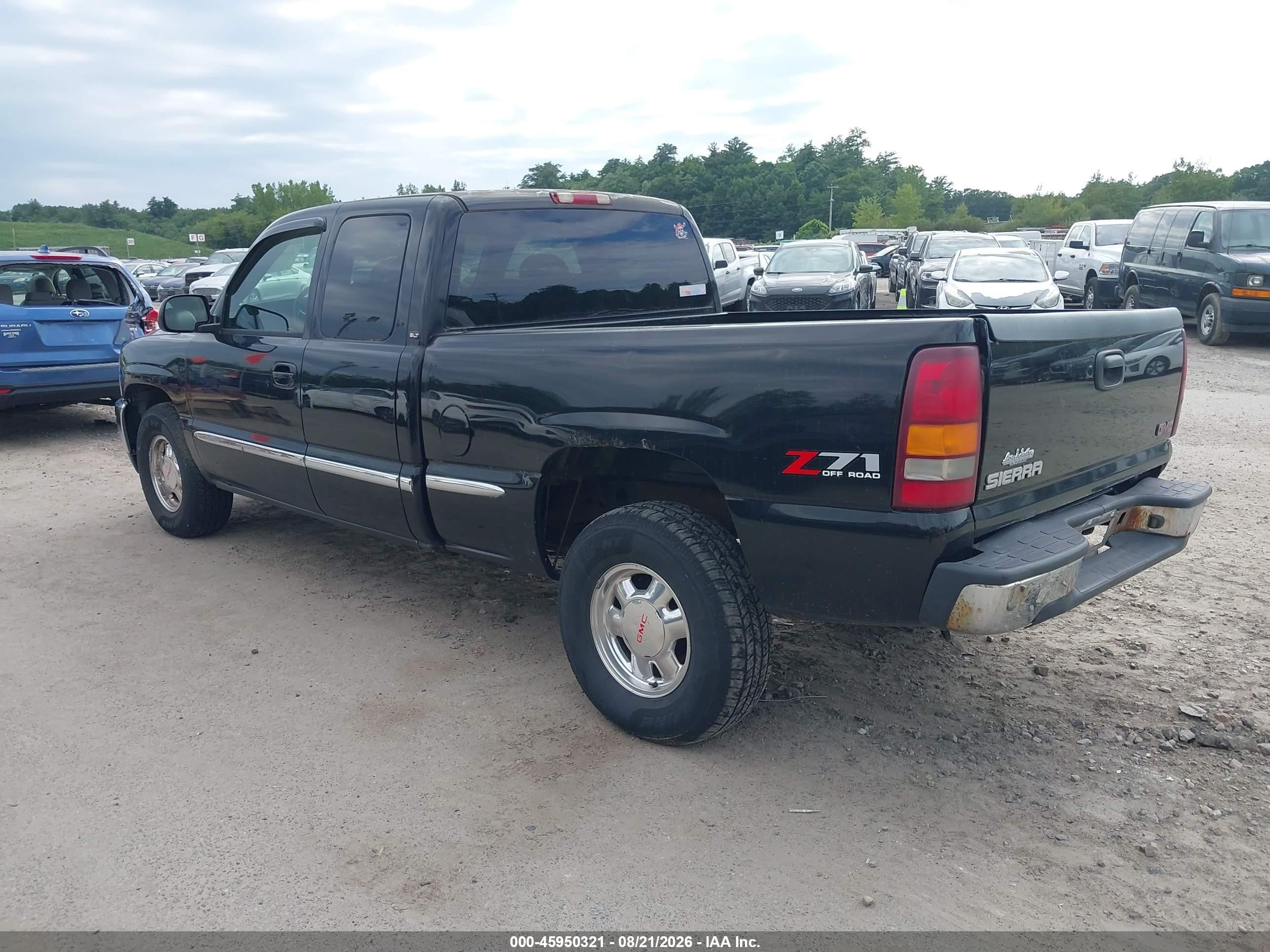 2002 Gmc Sierra 1500 Sle Black vin: 2GTEK19T121263110