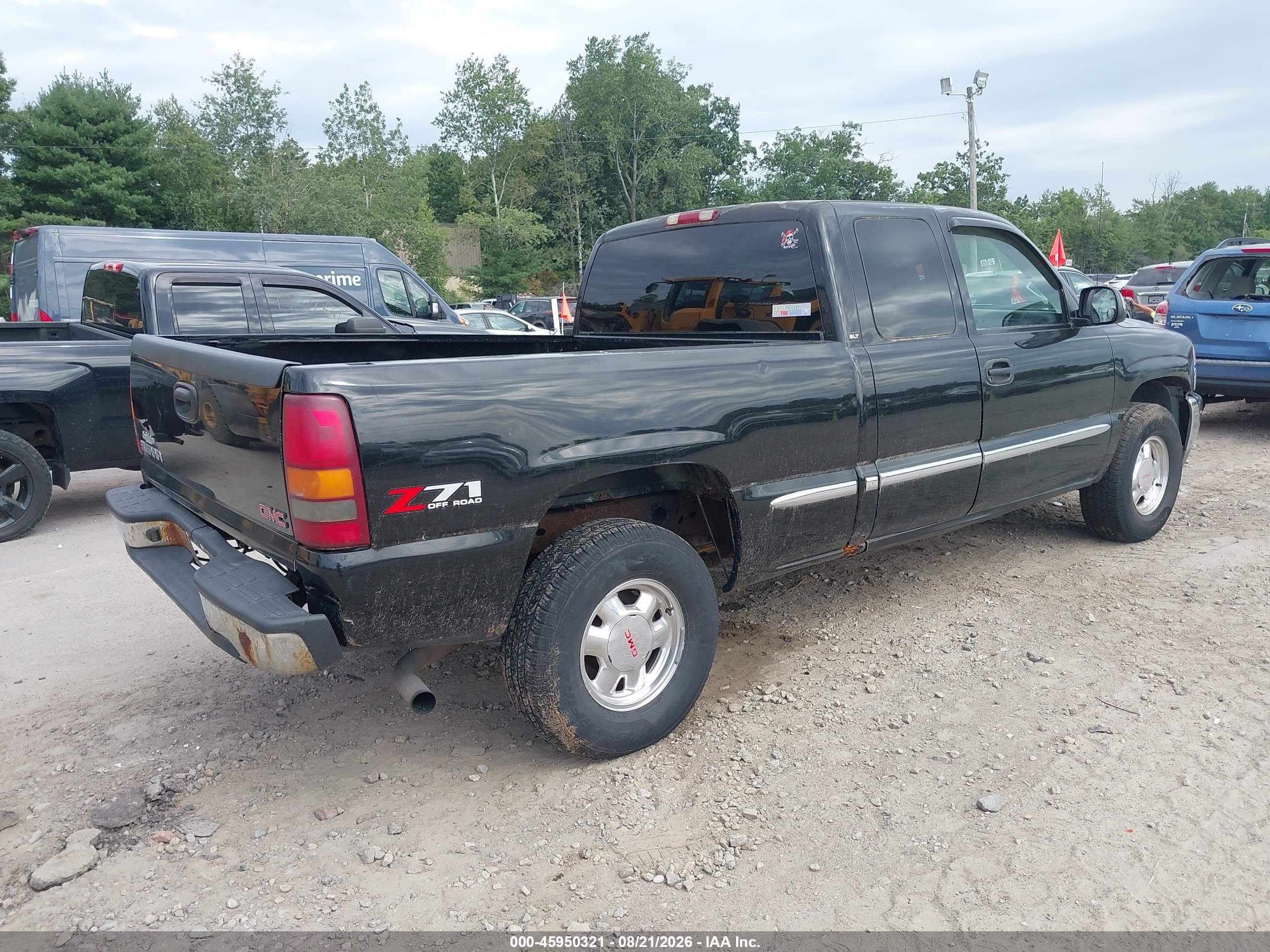 2002 Gmc Sierra 1500 Sle Black vin: 2GTEK19T121263110