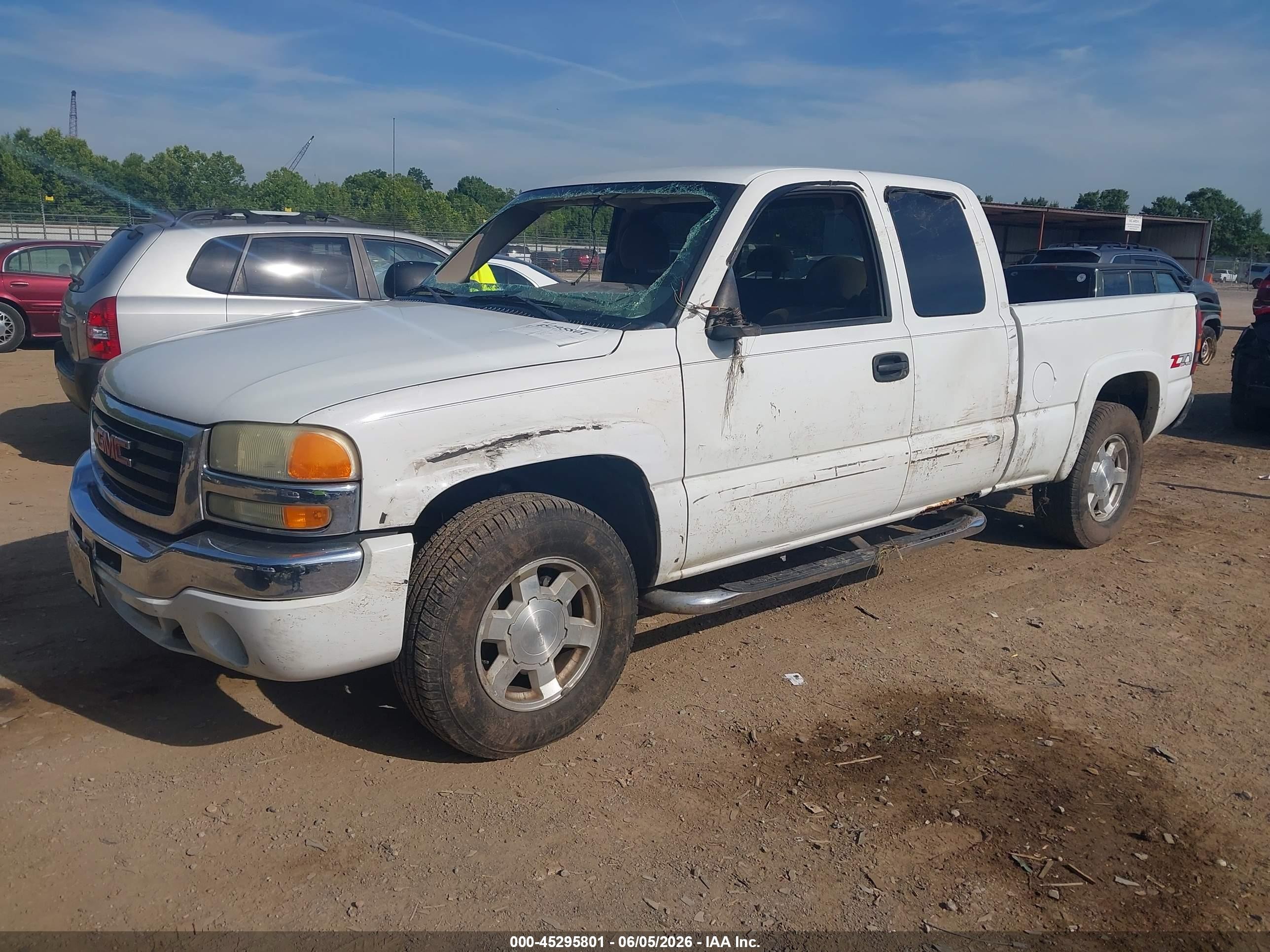 2004 Gmc Sierra 1500 Sle White vin: 2GTEK19T241199646