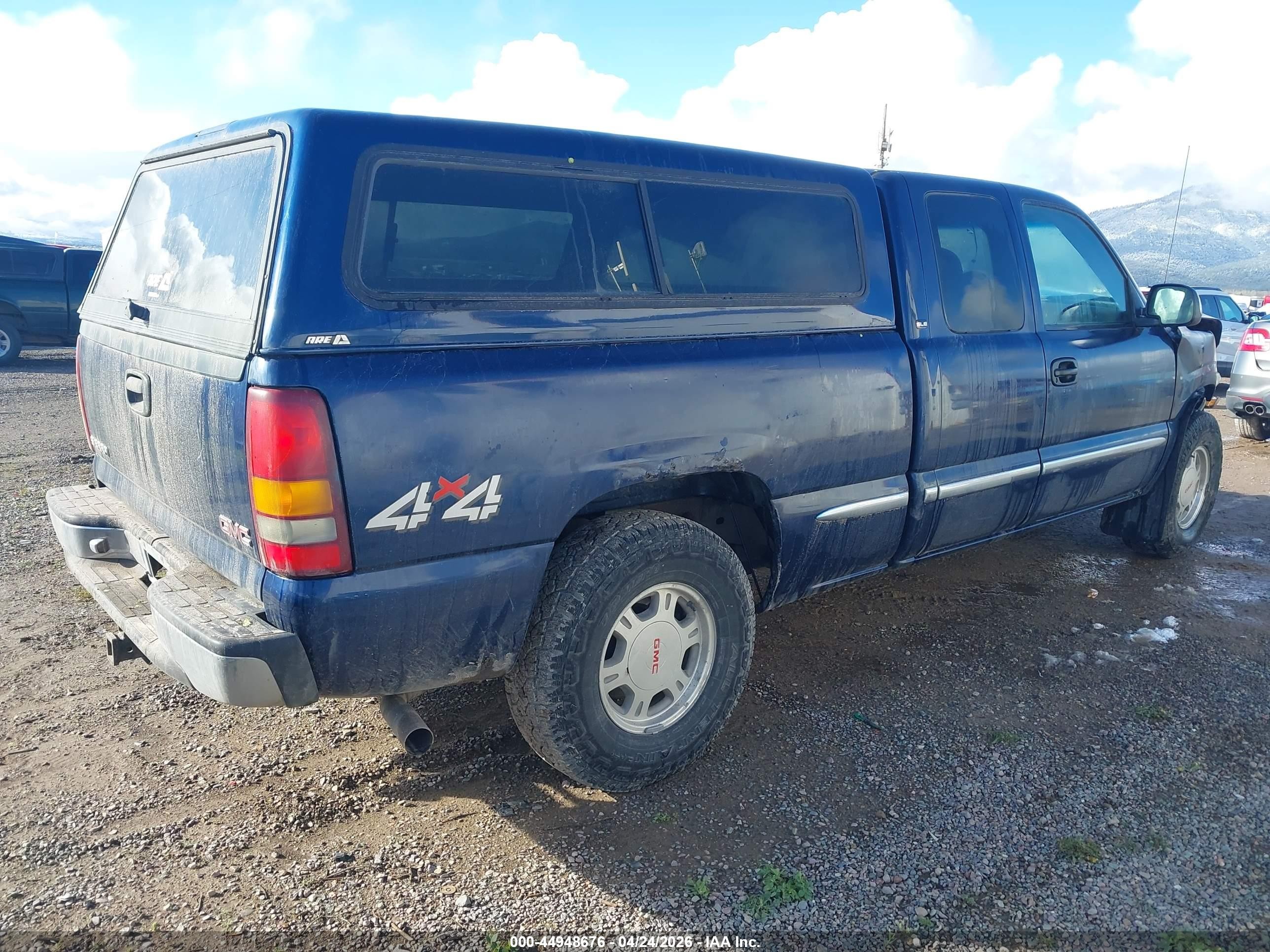 1999 Gmc Sierra 1500 Sle Blue vin: 2GTEK19T2X1502493