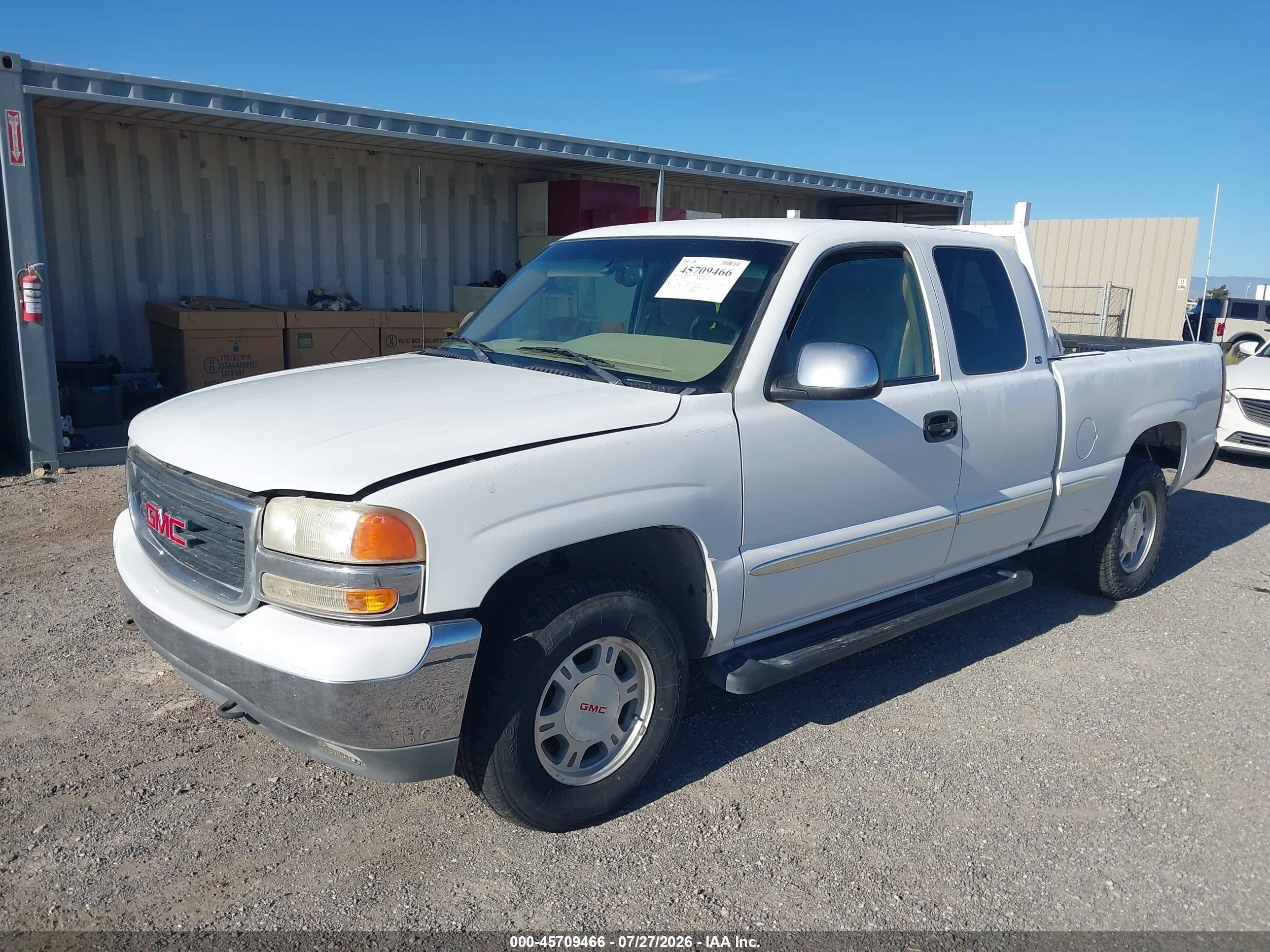 1999 Gmc New Sierra 1500 Sle White vin: 2GTEK19T2X1567523