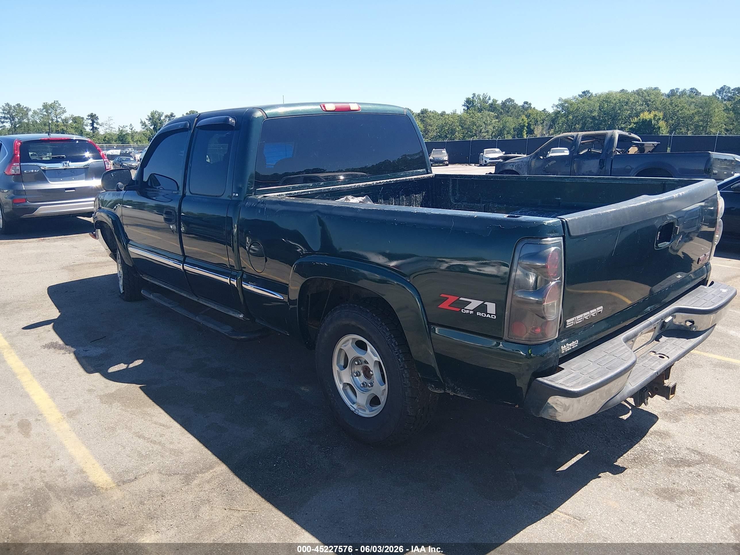 2001 Gmc Sierra 1500 Sl/sle Green vin: 2GTEK19T311315707