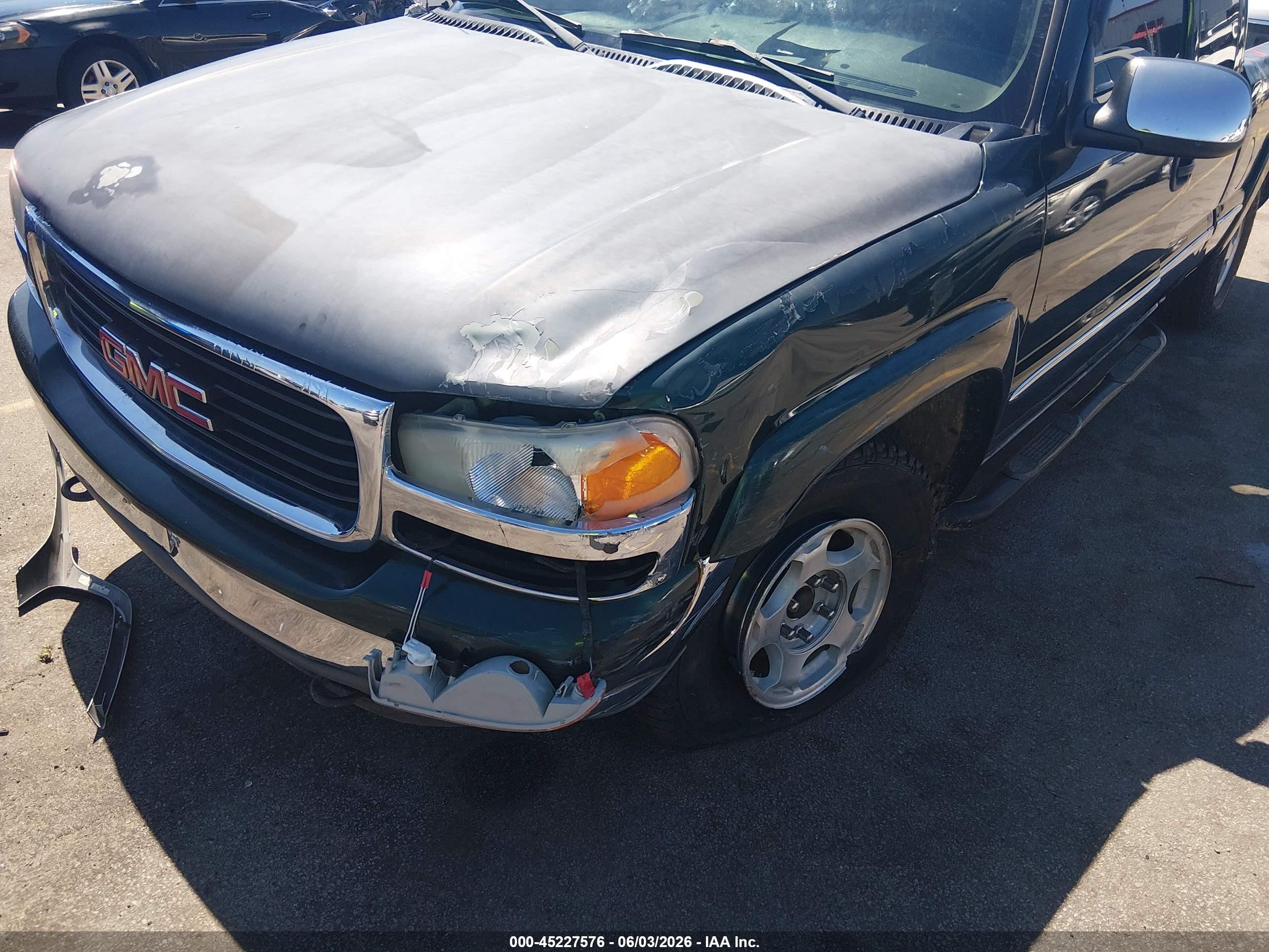 2001 Gmc Sierra 1500 Sl/sle Green vin: 2GTEK19T311315707