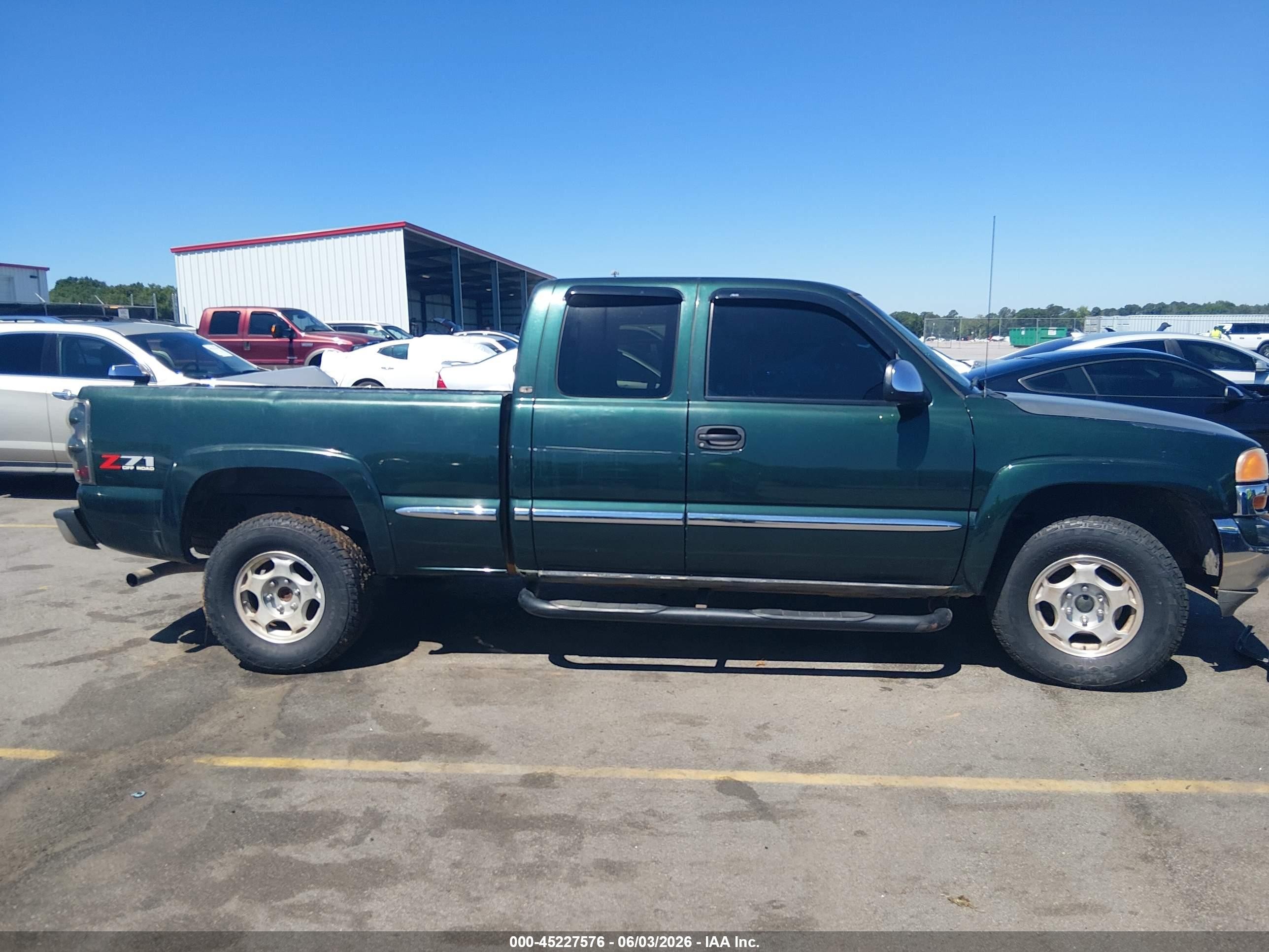 2001 Gmc Sierra 1500 Sl/sle Green vin: 2GTEK19T311315707