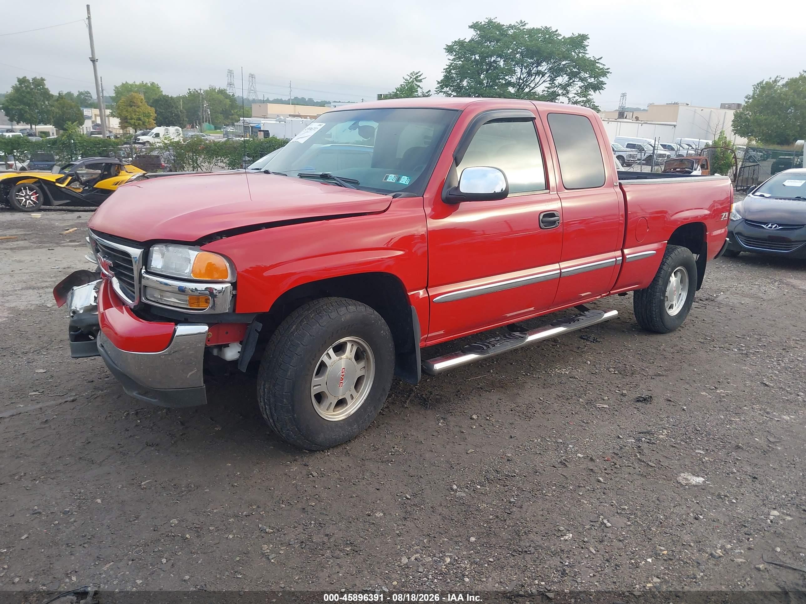 2002 Gmc Sierra 1500 Sle Red vin: 2GTEK19T321131286