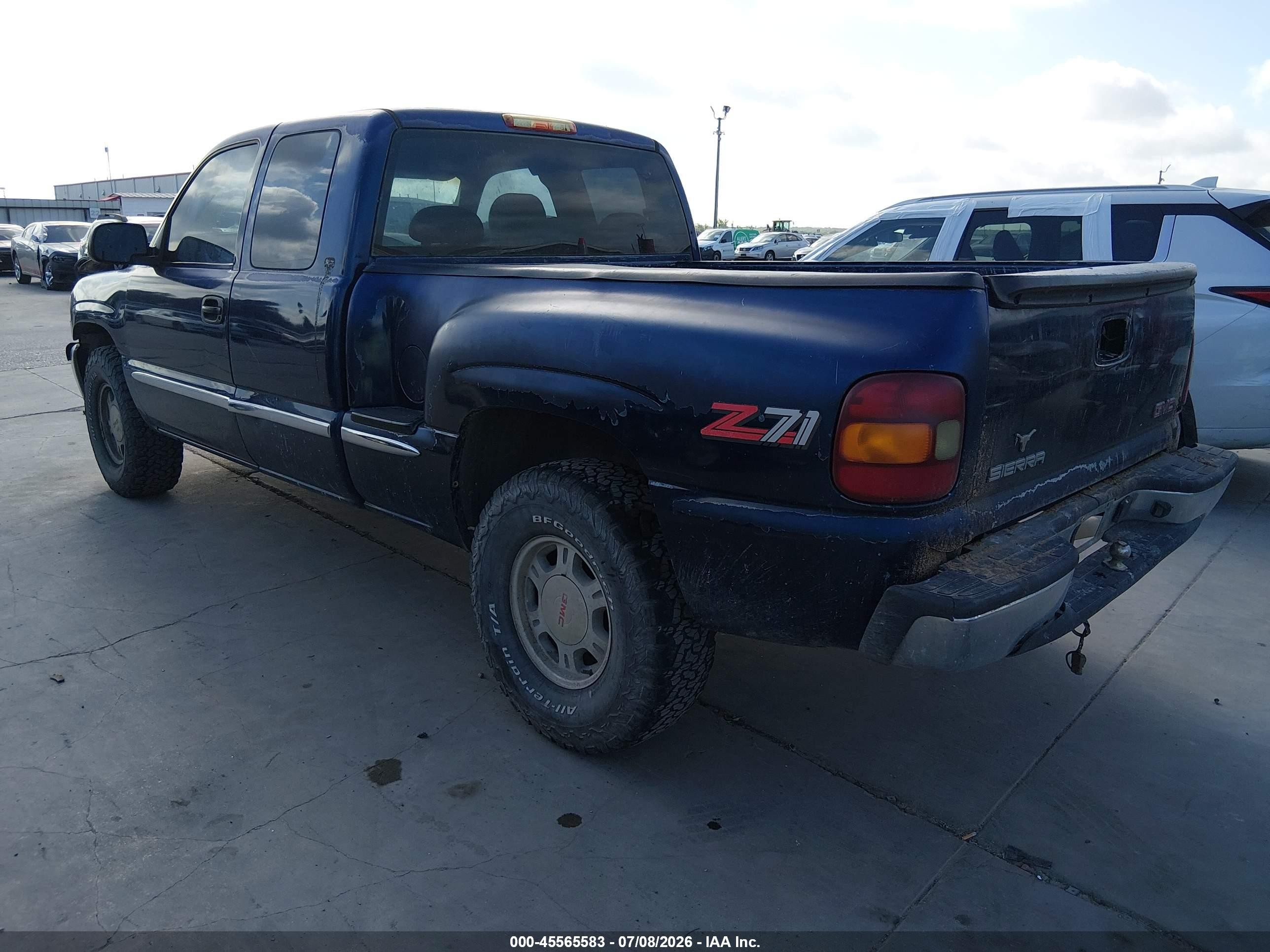 1999 Gmc New Sierra 1500 Sle Dark Blue vin: 2GTEK19T3X1546325