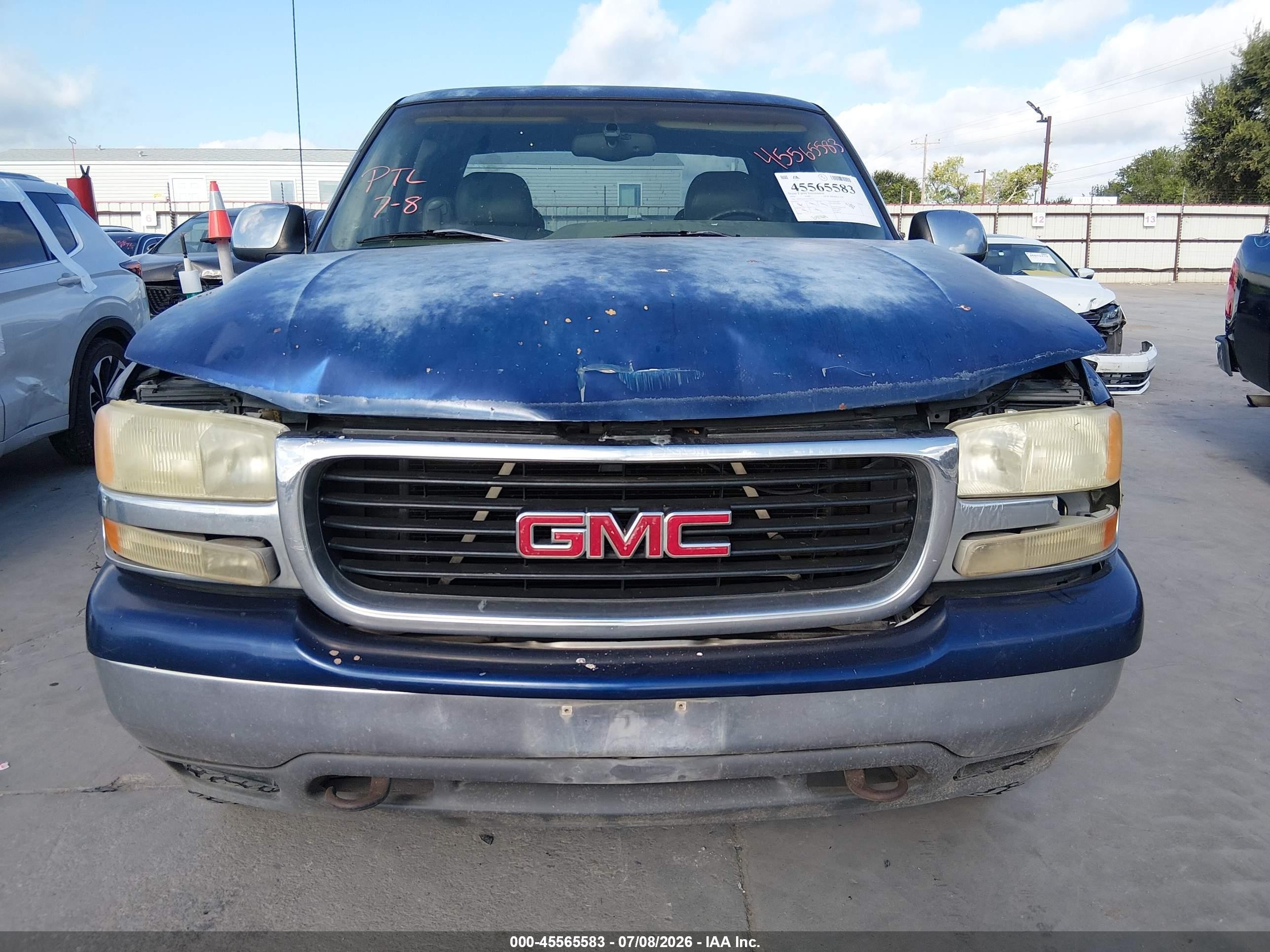 1999 Gmc New Sierra 1500 Sle Dark Blue vin: 2GTEK19T3X1546325