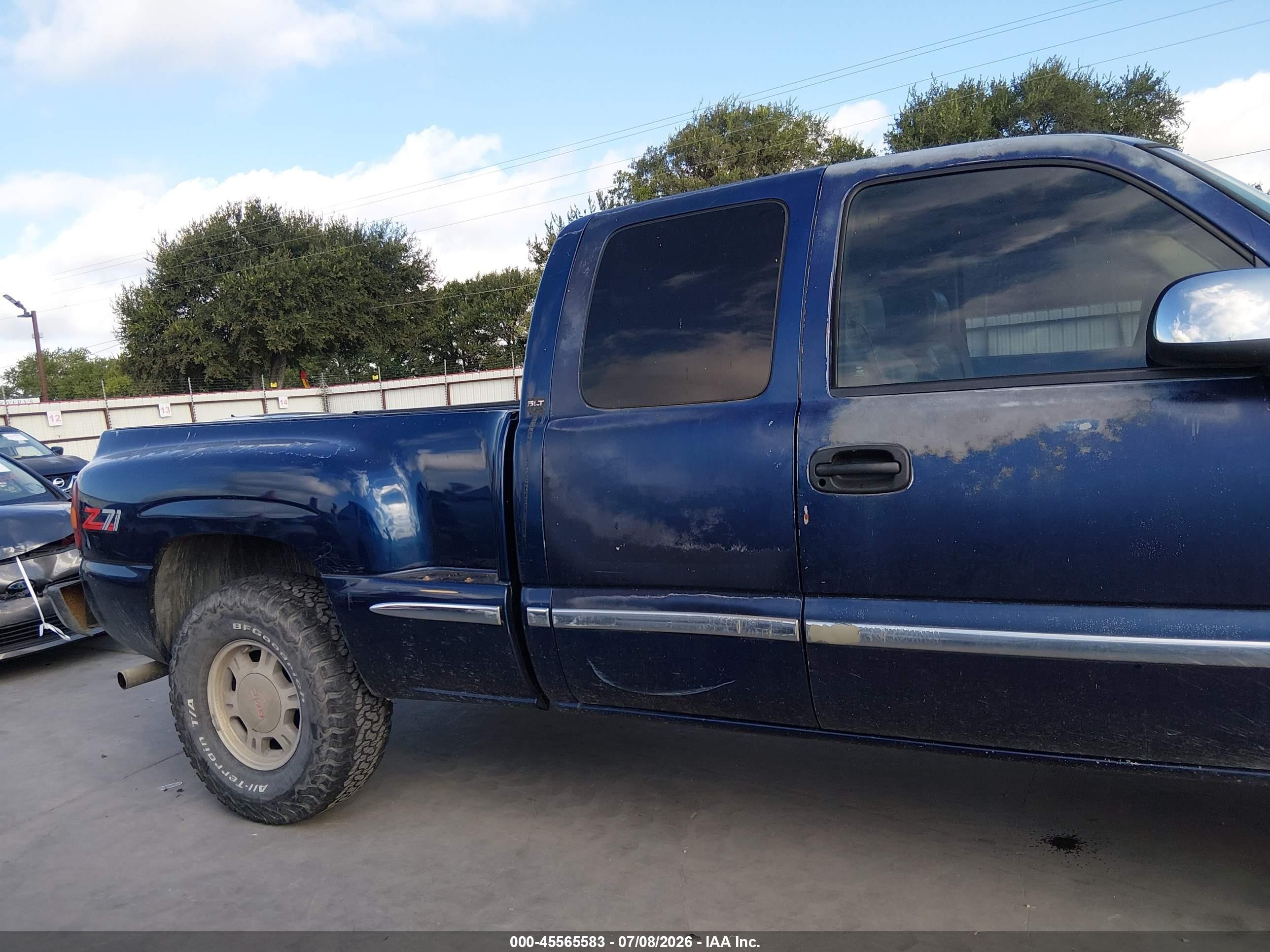 1999 Gmc New Sierra 1500 Sle Dark Blue vin: 2GTEK19T3X1546325