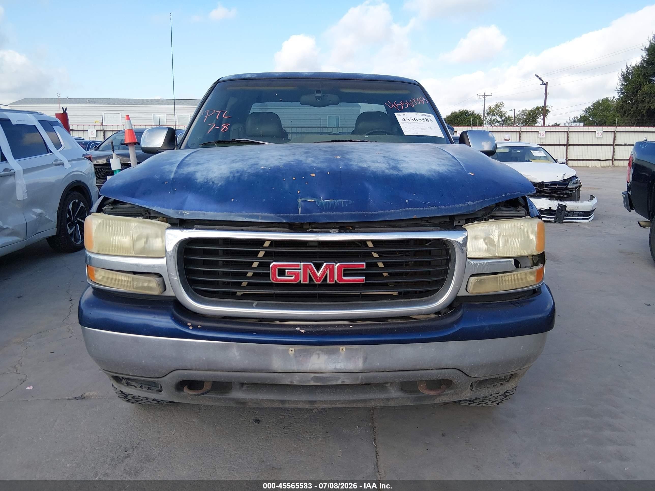 1999 Gmc New Sierra 1500 Sle Dark Blue vin: 2GTEK19T3X1546325