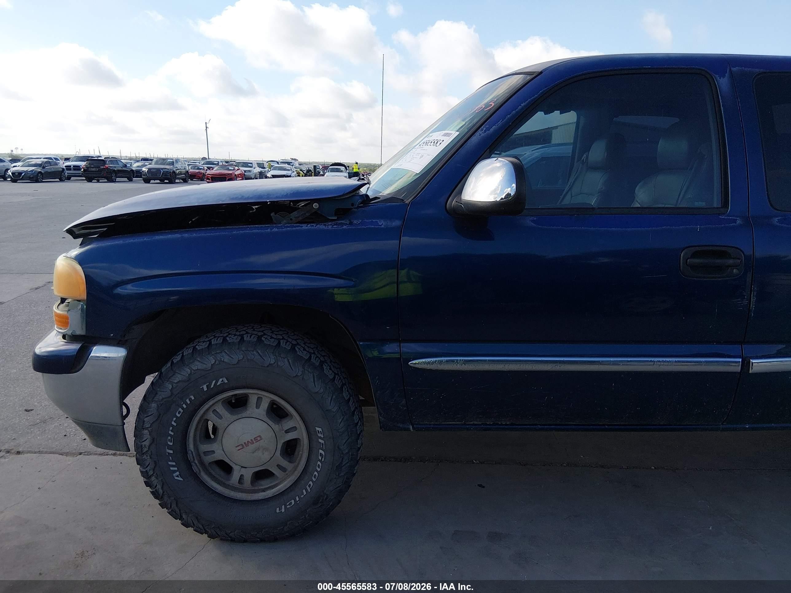 1999 Gmc New Sierra 1500 Sle Dark Blue vin: 2GTEK19T3X1546325