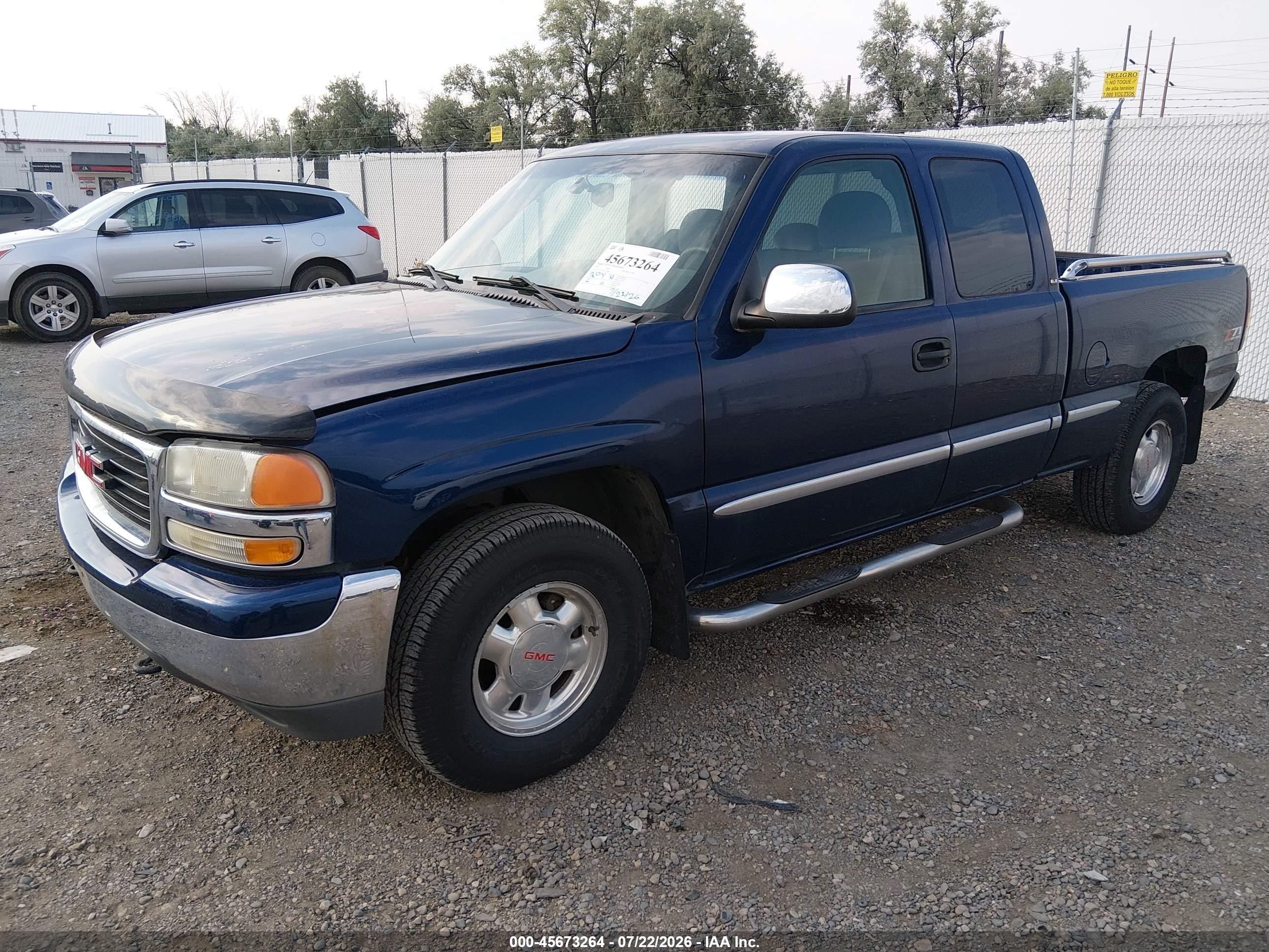 2002 Gmc Sierra 1500 Sle Dark Blue vin: 2GTEK19T421194686