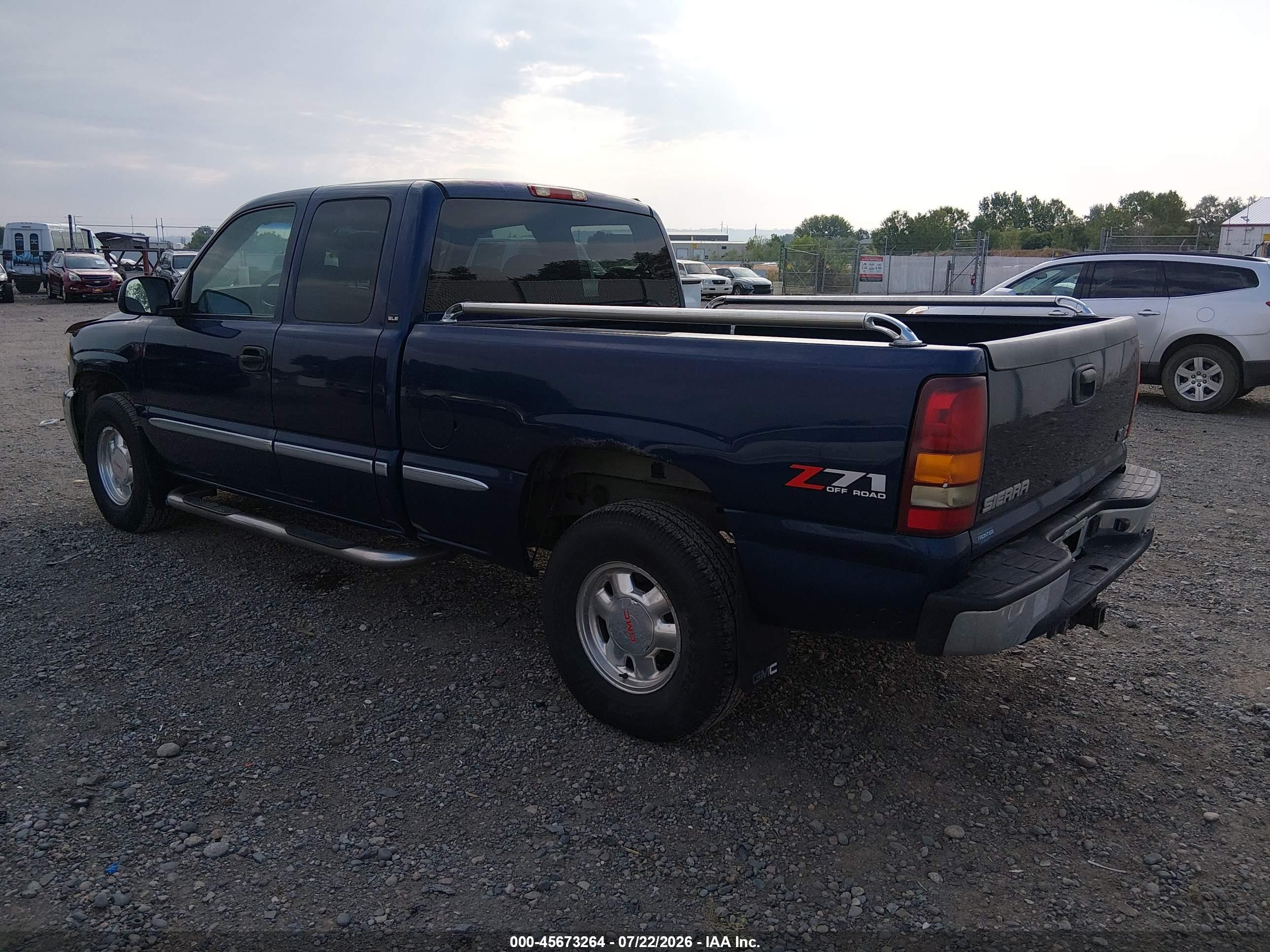 2002 Gmc Sierra 1500 Sle Dark Blue vin: 2GTEK19T421194686