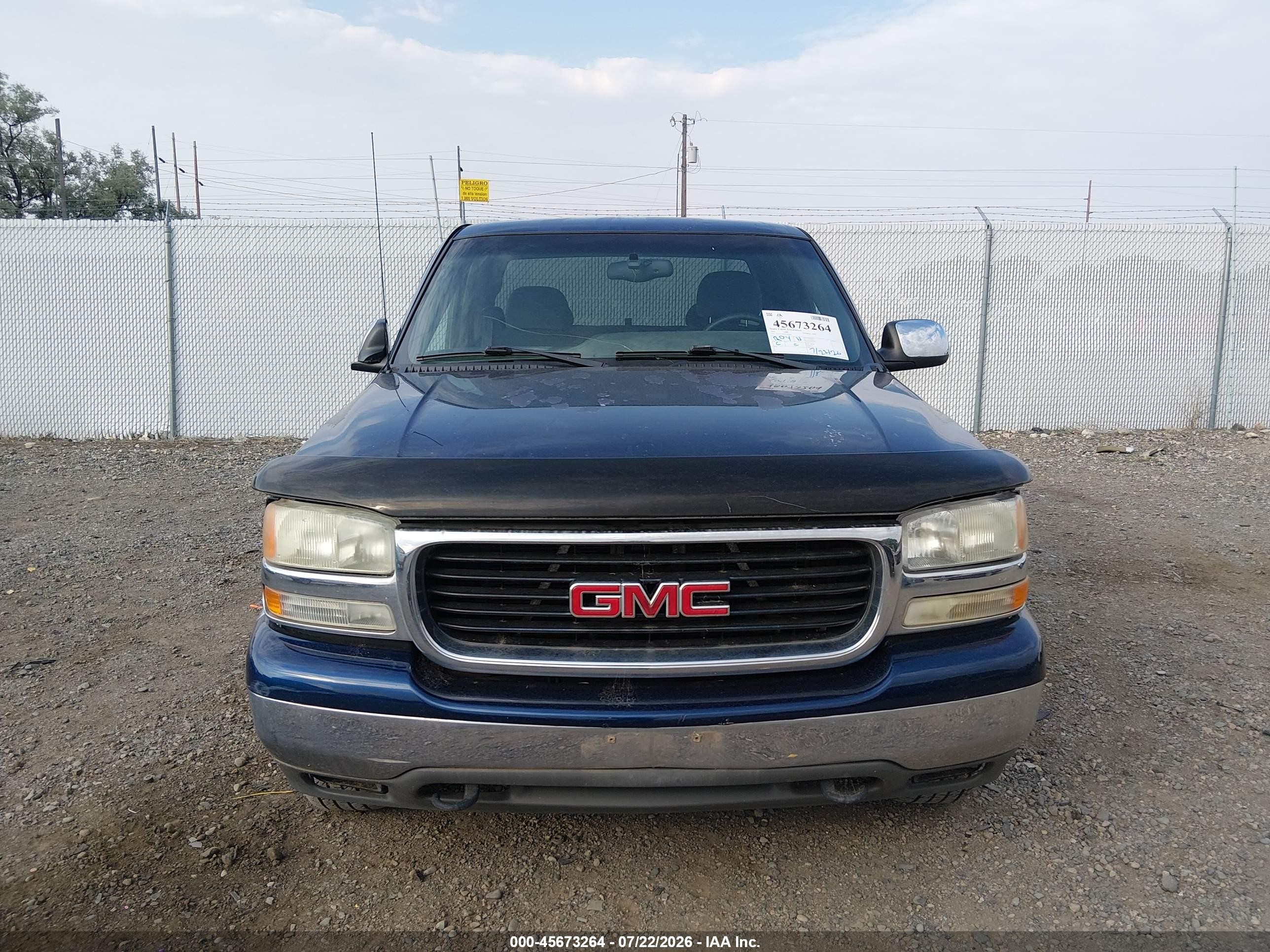 2002 Gmc Sierra 1500 Sle Dark Blue vin: 2GTEK19T421194686