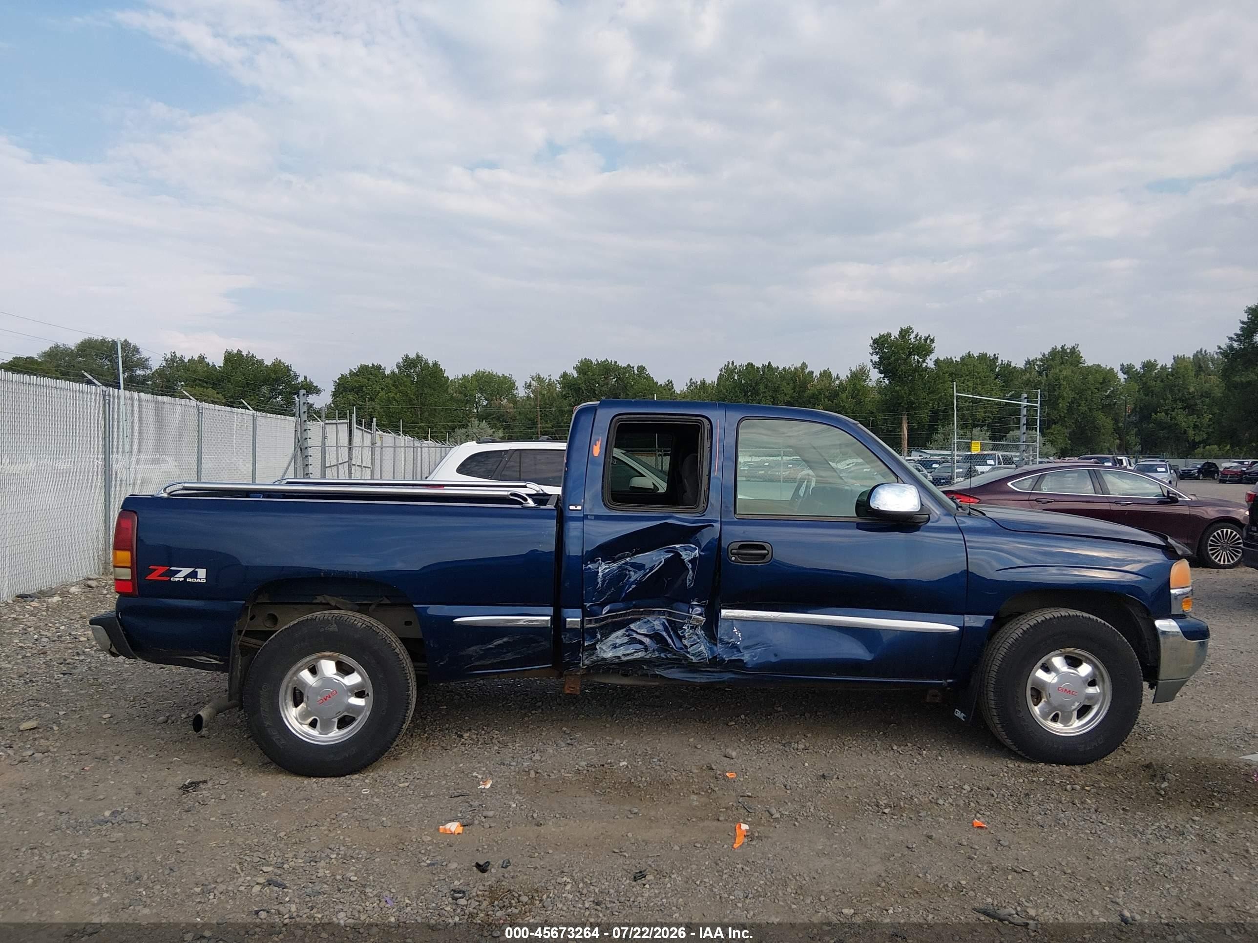 2002 Gmc Sierra 1500 Sle Dark Blue vin: 2GTEK19T421194686