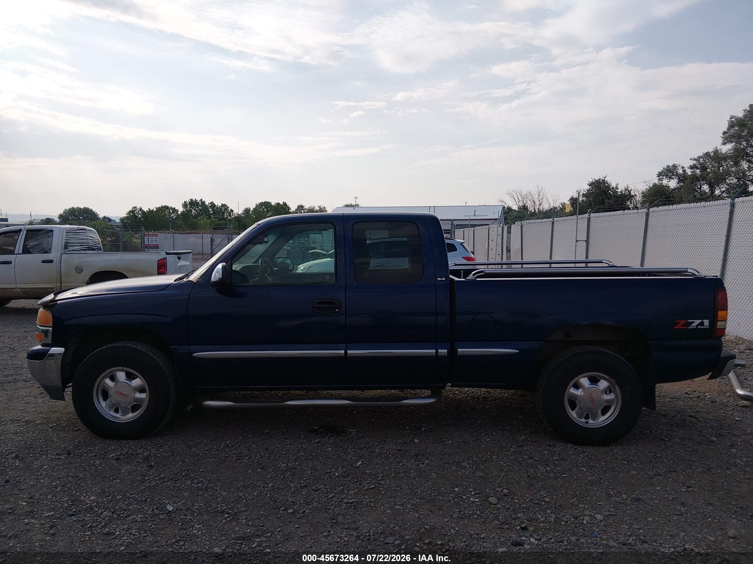 2002 Gmc Sierra 1500 Sle Dark Blue vin: 2GTEK19T421194686