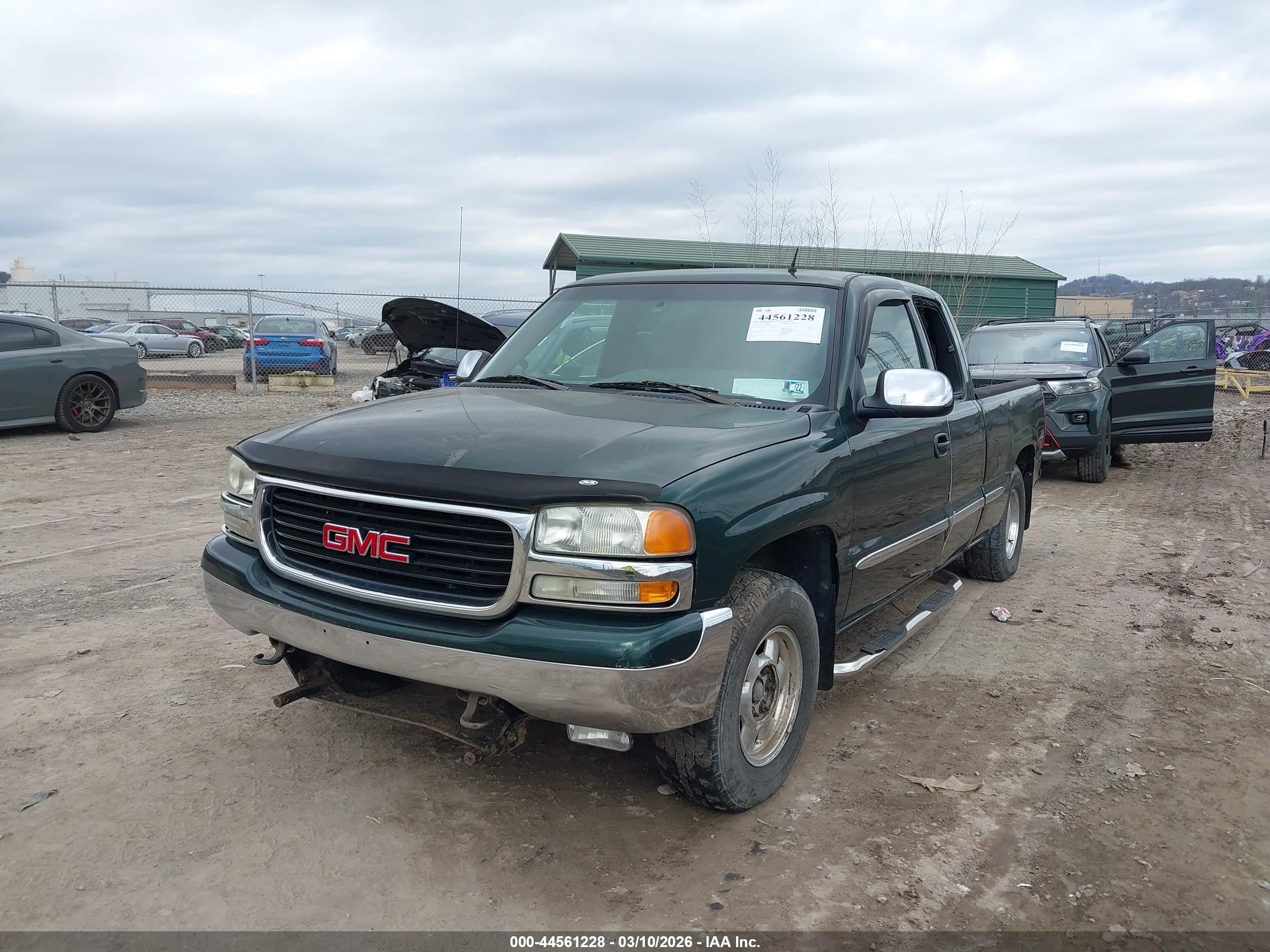 2002 Gmc Sierra 1500 Sle Зеленый vin: 2GTEK19T421296425