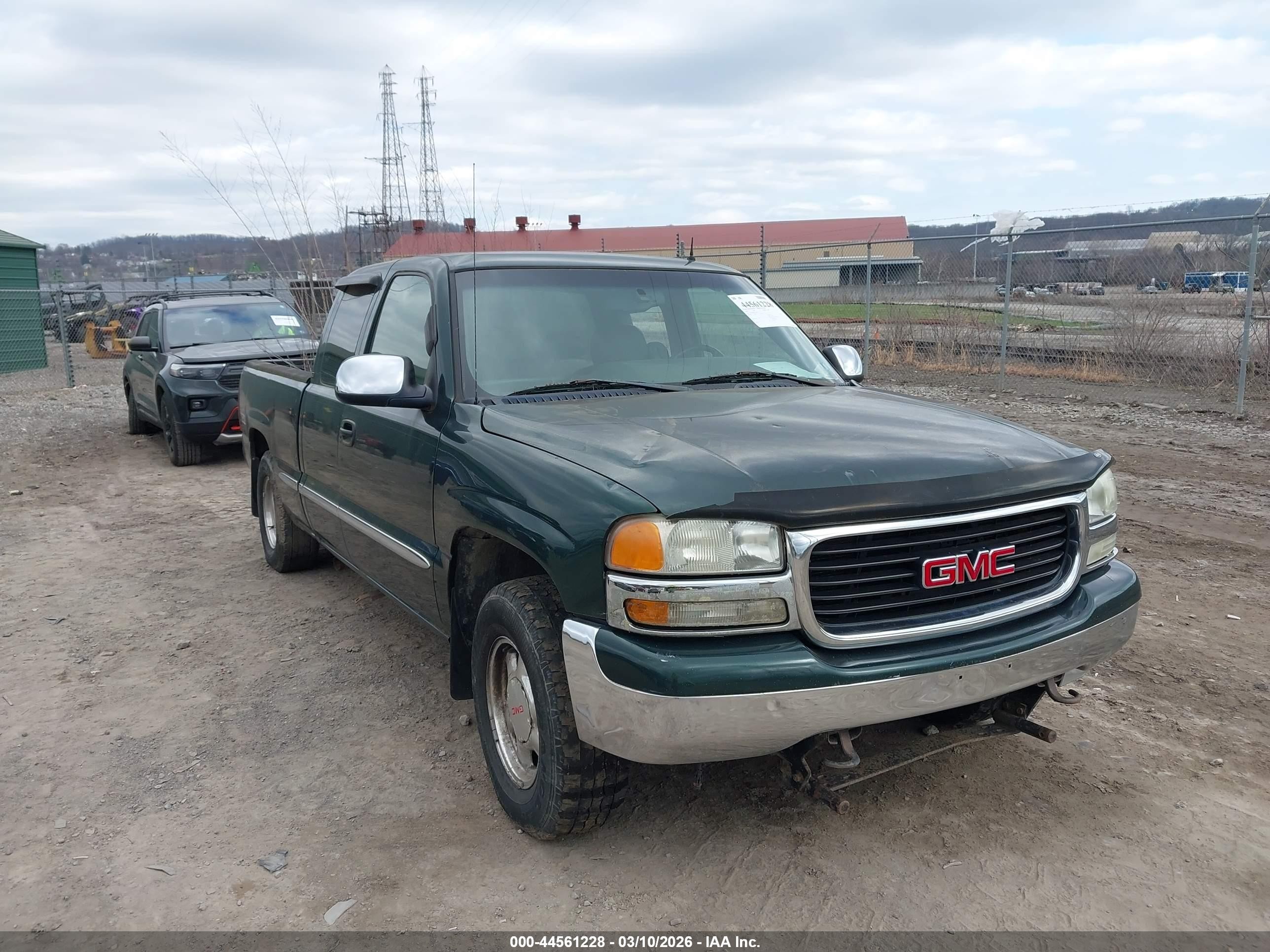 2002 Gmc Sierra 1500 Sle Green vin: 2GTEK19T421296425