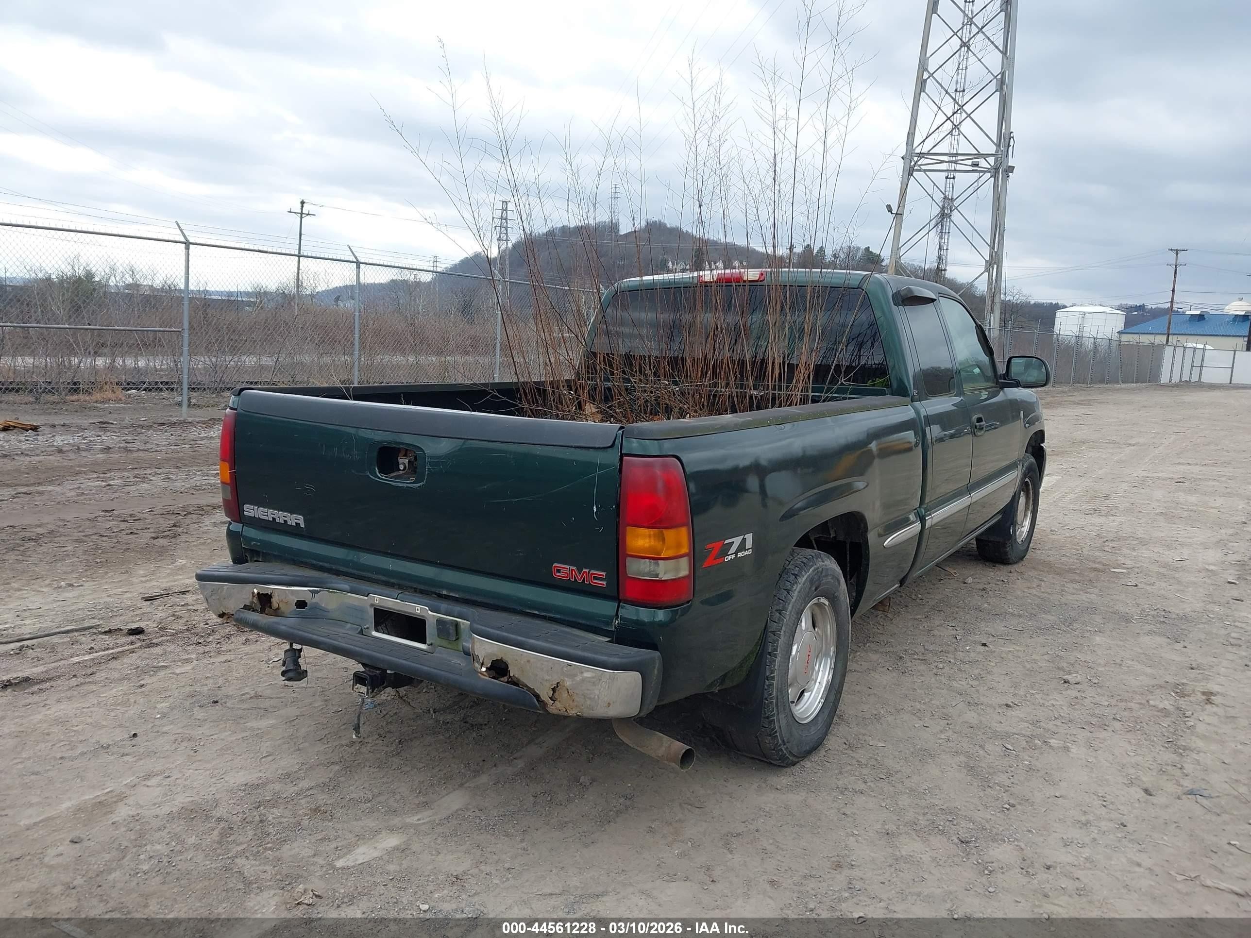 2002 Gmc Sierra 1500 Sle Зеленый vin: 2GTEK19T421296425