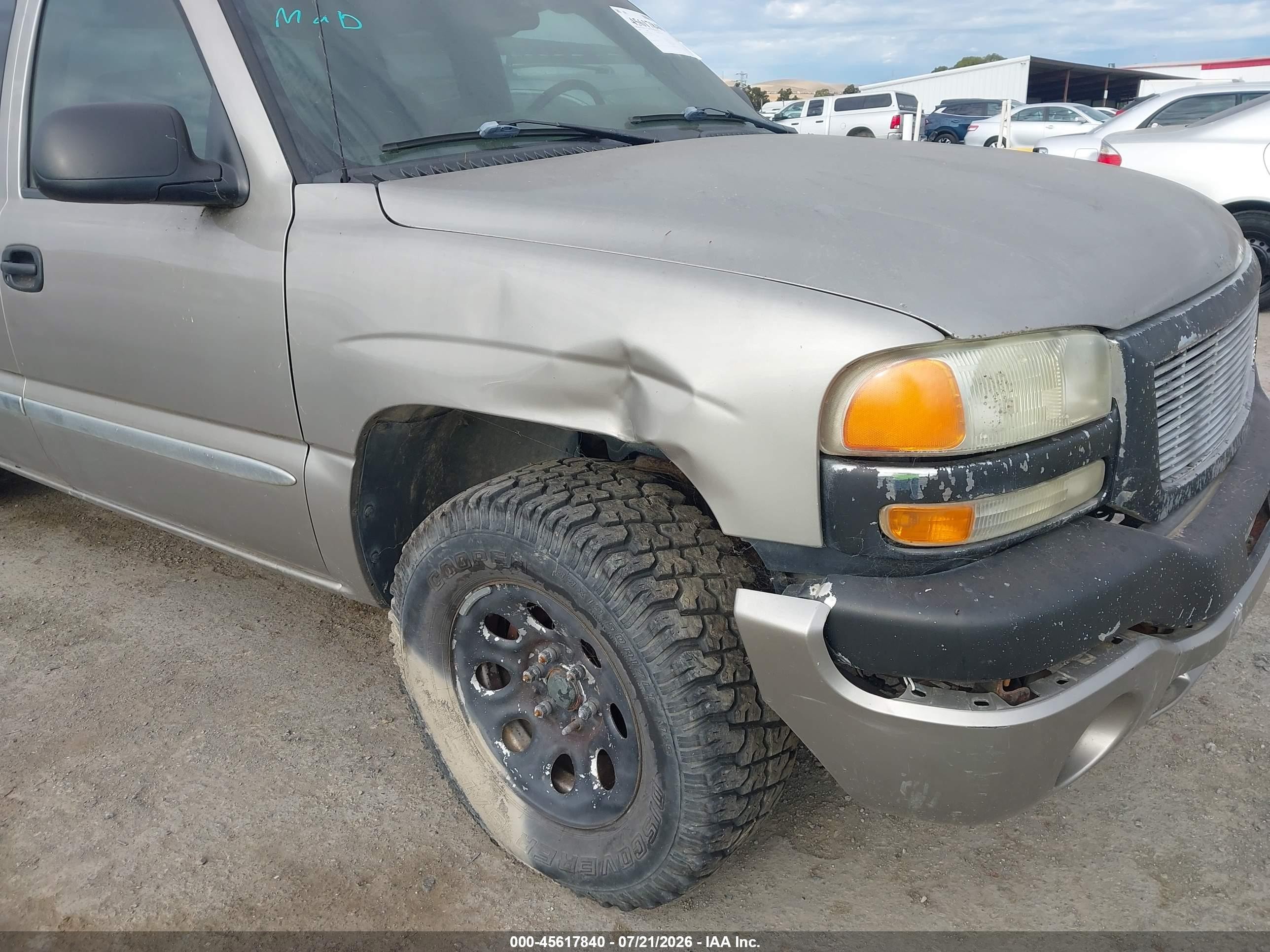 2003 Gmc Sierra 1500 Sle Gray vin: 2GTEK19T431264379