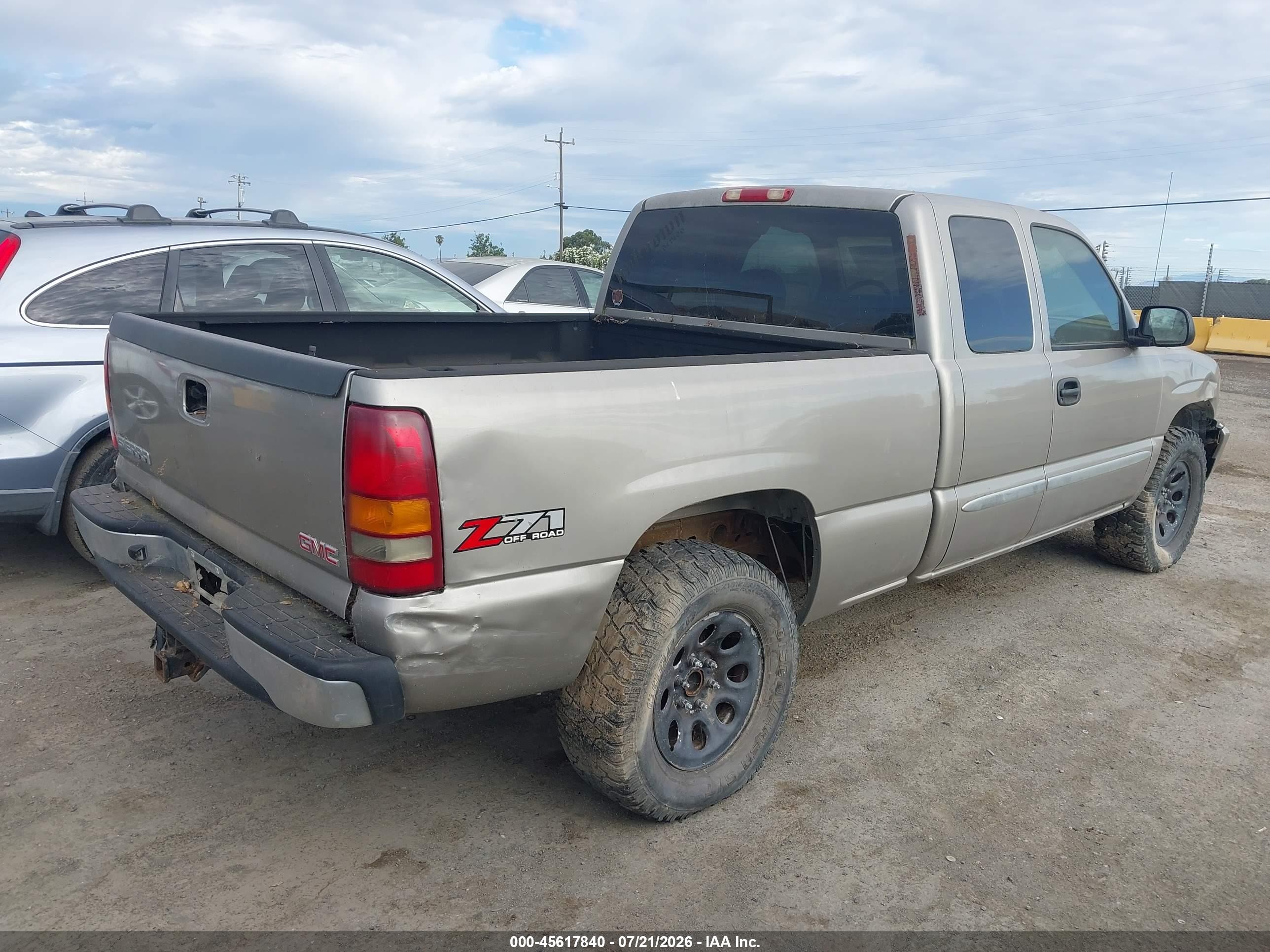 2003 Gmc Sierra 1500 Sle Gray vin: 2GTEK19T431264379