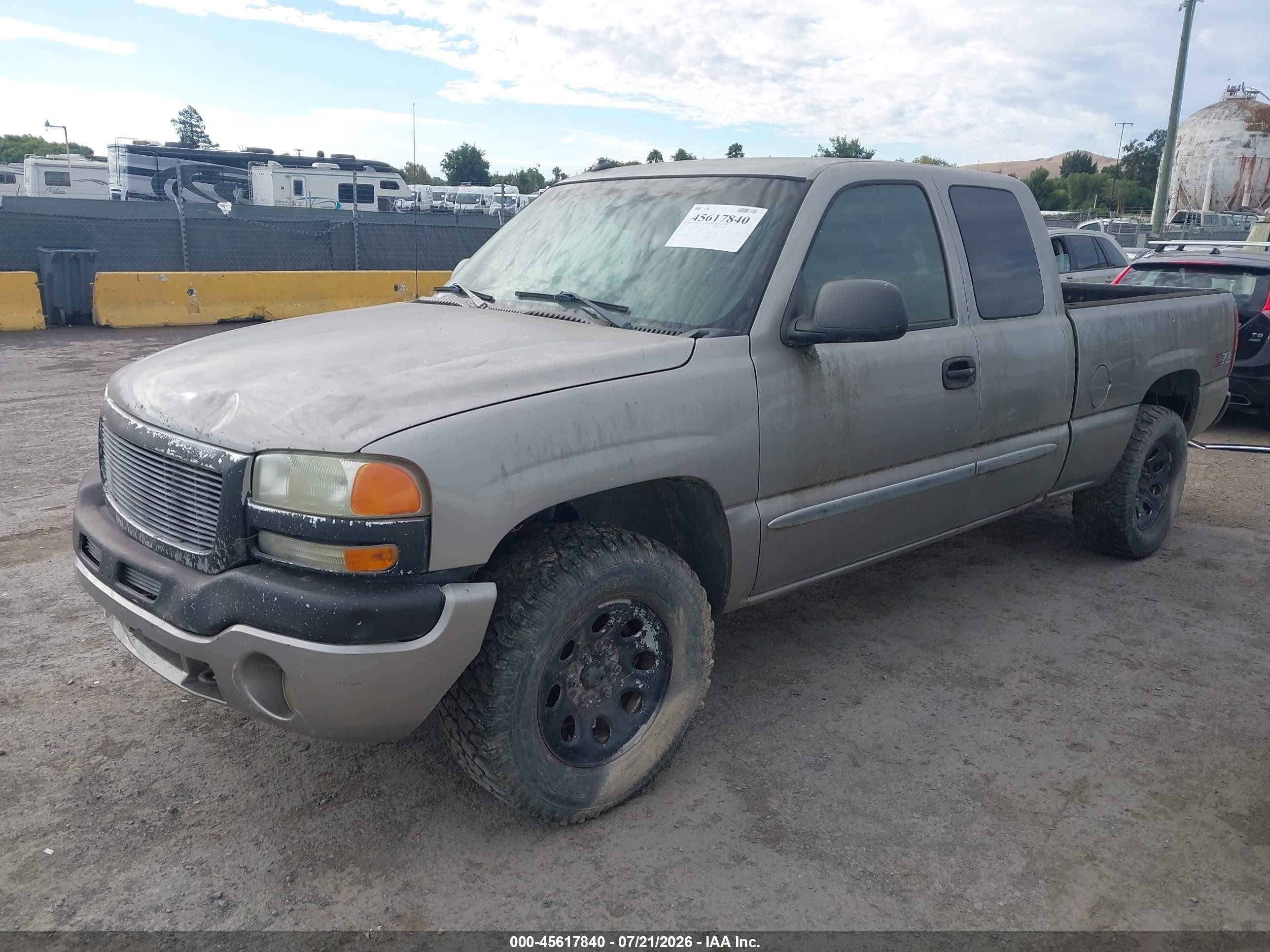 2003 Gmc Sierra 1500 Sle Gray vin: 2GTEK19T431264379