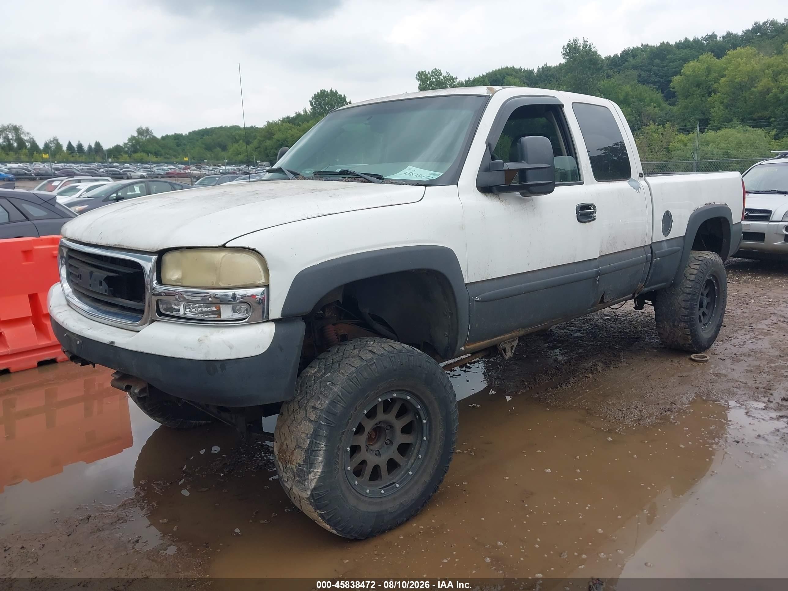 2000 Gmc Sierra 1500 Sle White vin: 2GTEK19T4Y1276040