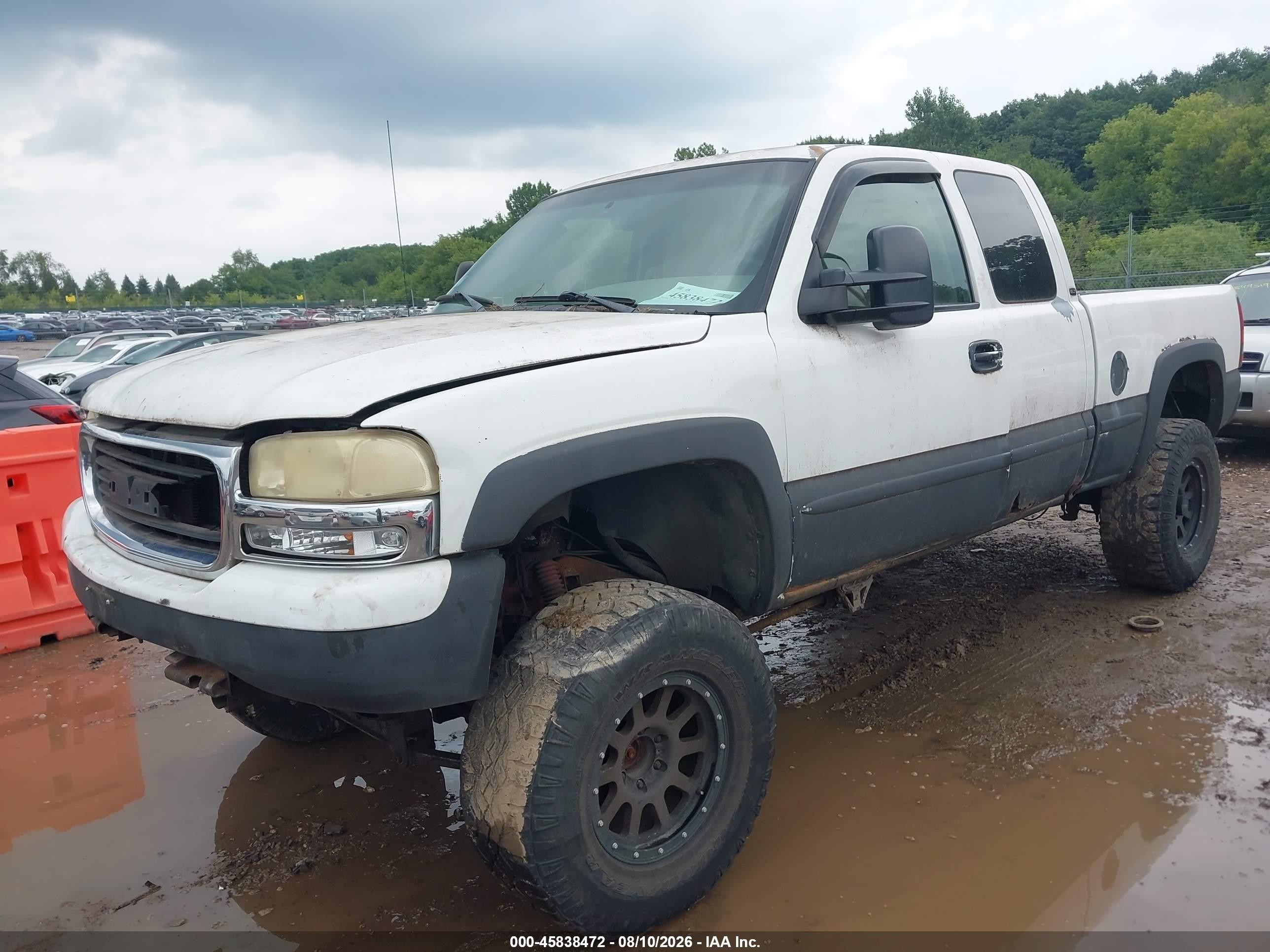 2000 Gmc Sierra 1500 Sle White vin: 2GTEK19T4Y1276040