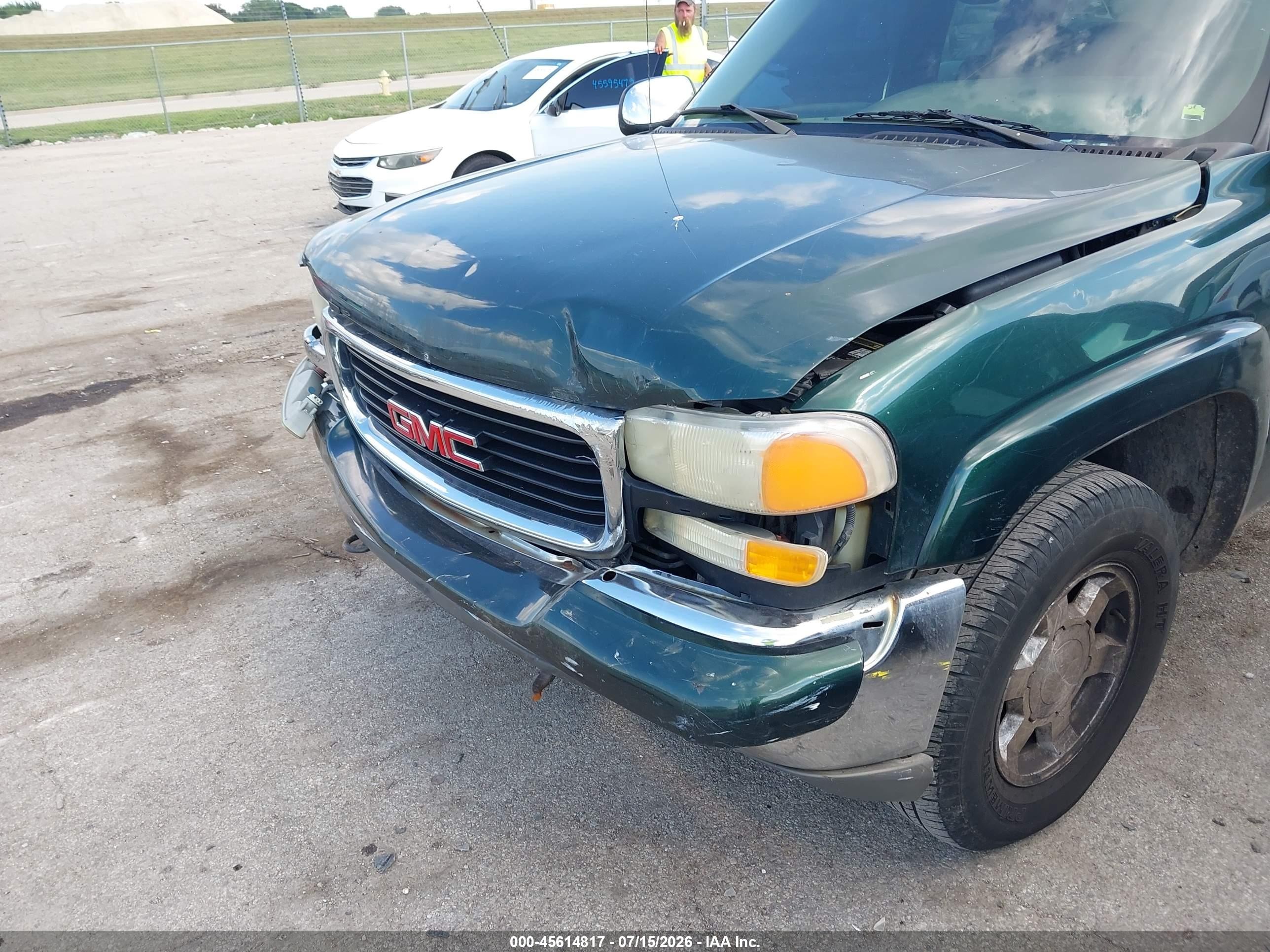 2002 Gmc Sierra 1500 Sle Green vin: 2GTEK19T521267791