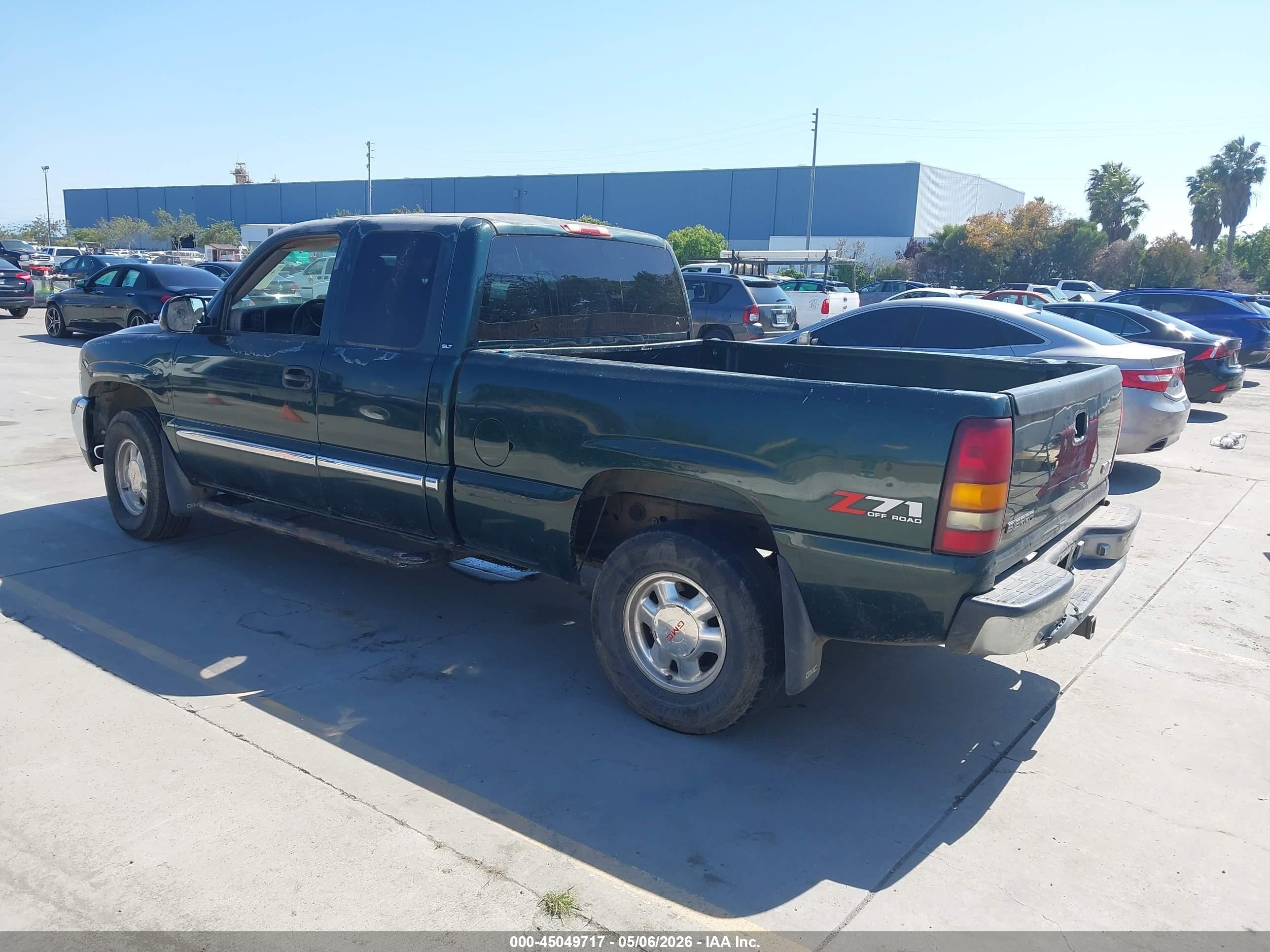 2001 Gmc Sierra 1500 Sle Green vin: 2GTEK19T611201622
