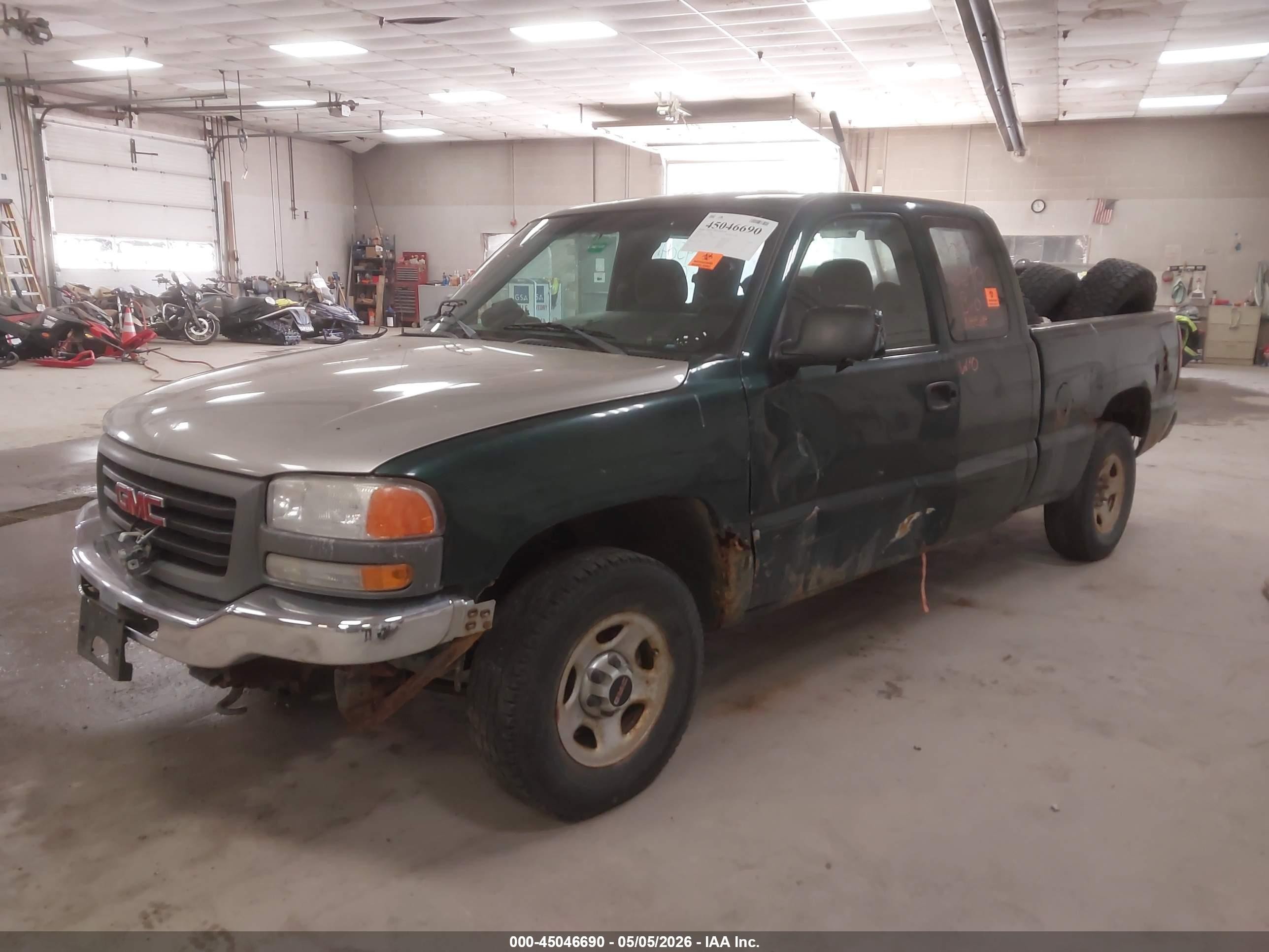 2004 Gmc Sierra 1500 Work Truck Green vin: 2GTEK19T641356515