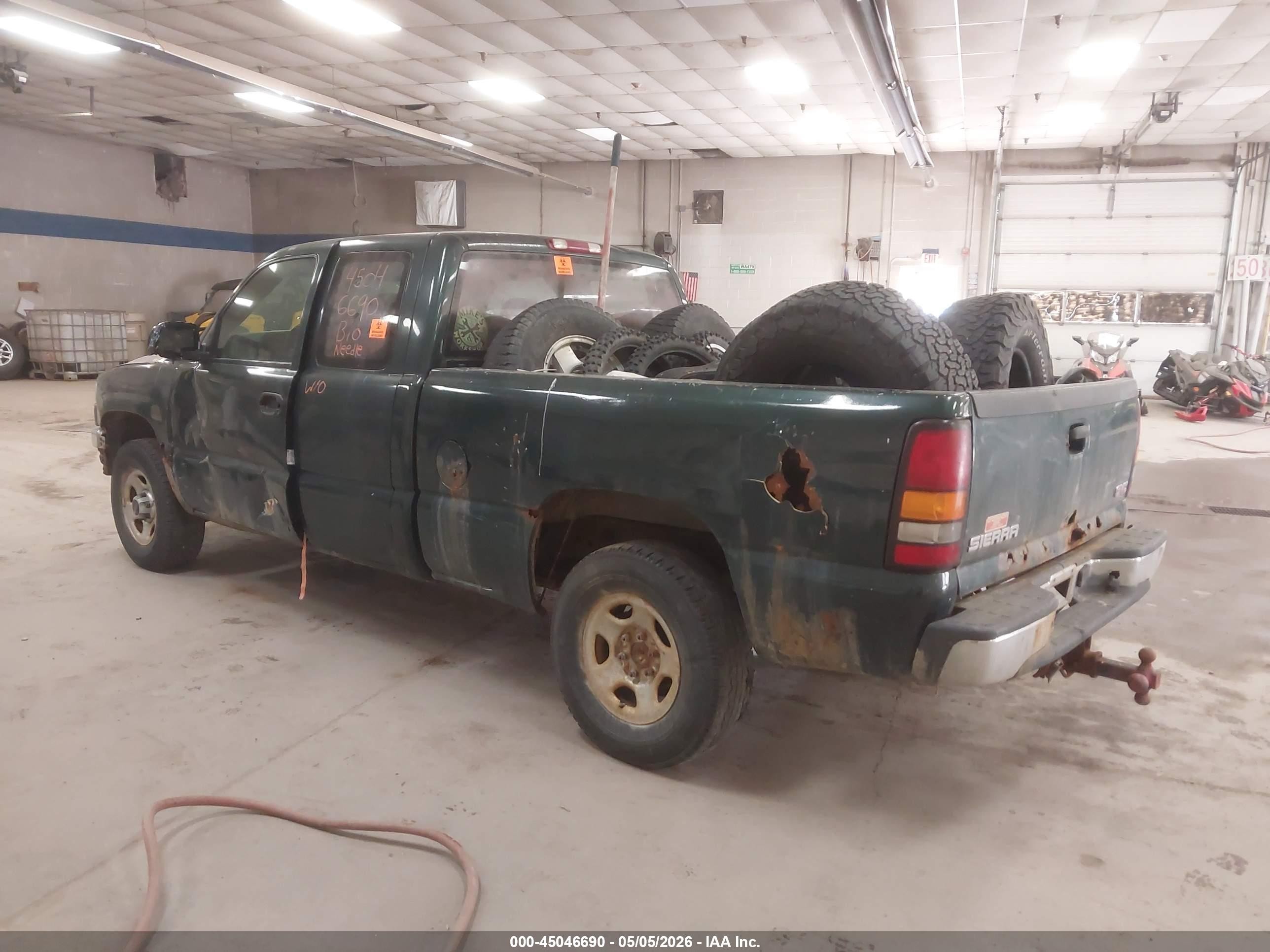 2004 Gmc Sierra 1500 Work Truck Green vin: 2GTEK19T641356515