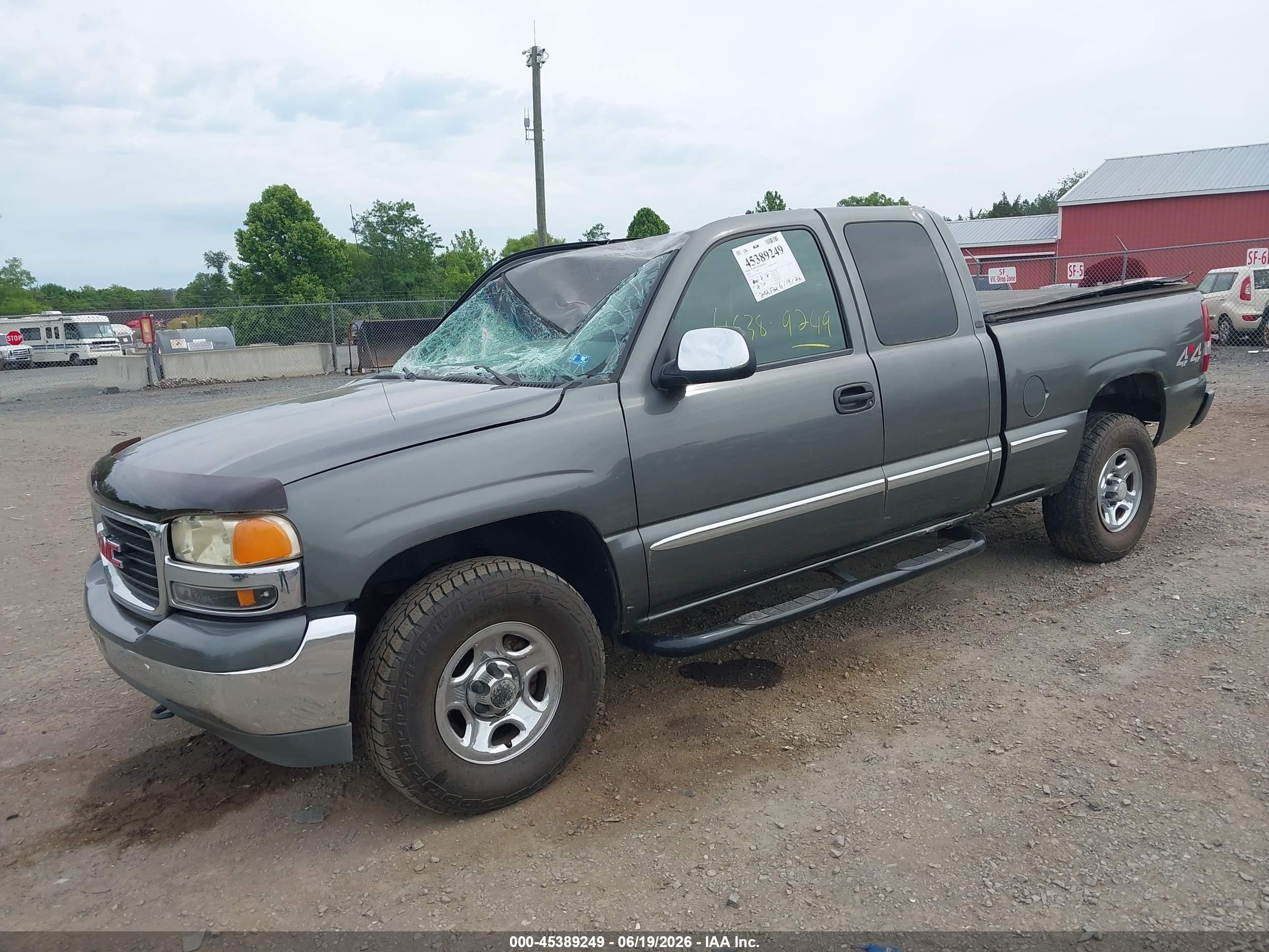 2001 Gmc Sierra 1500 Sle Gray vin: 2GTEK19T711228814