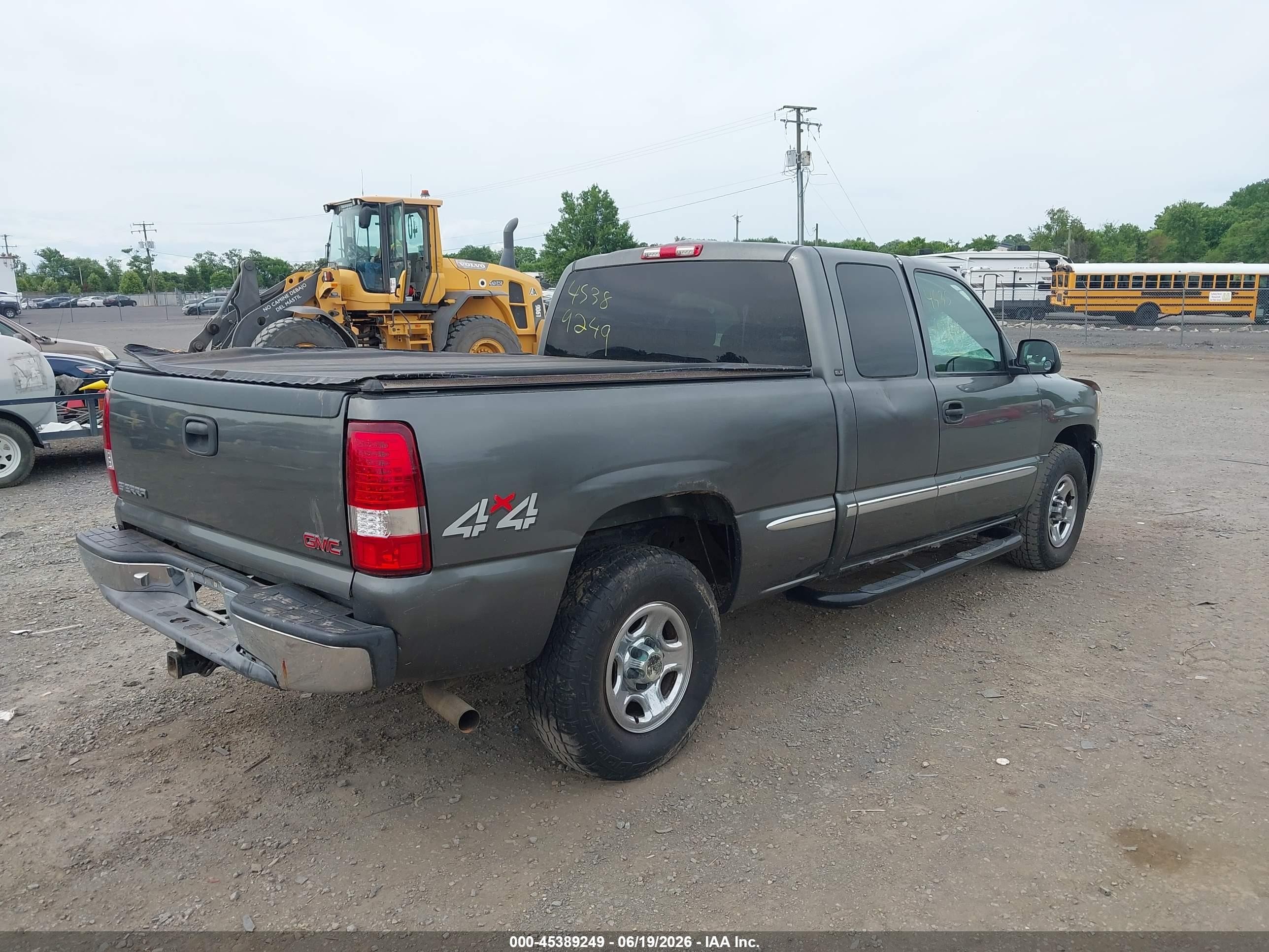 2001 Gmc Sierra 1500 Sle Gray vin: 2GTEK19T711228814