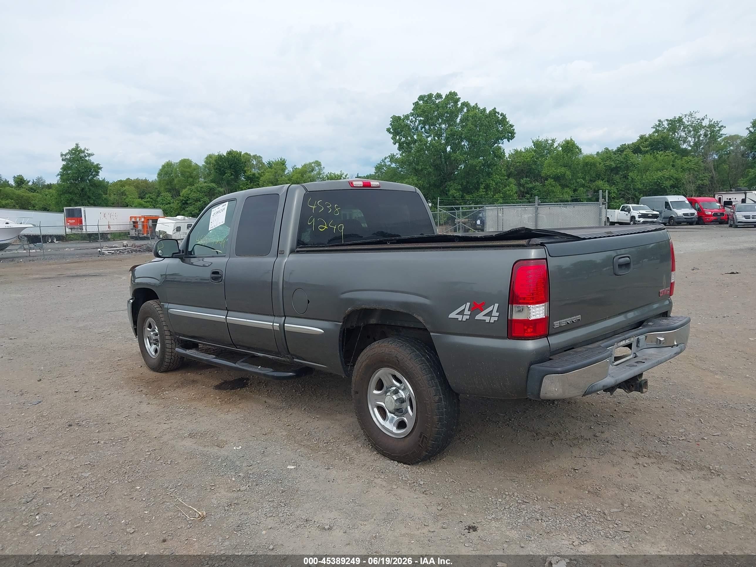 2001 Gmc Sierra 1500 Sle Gray vin: 2GTEK19T711228814