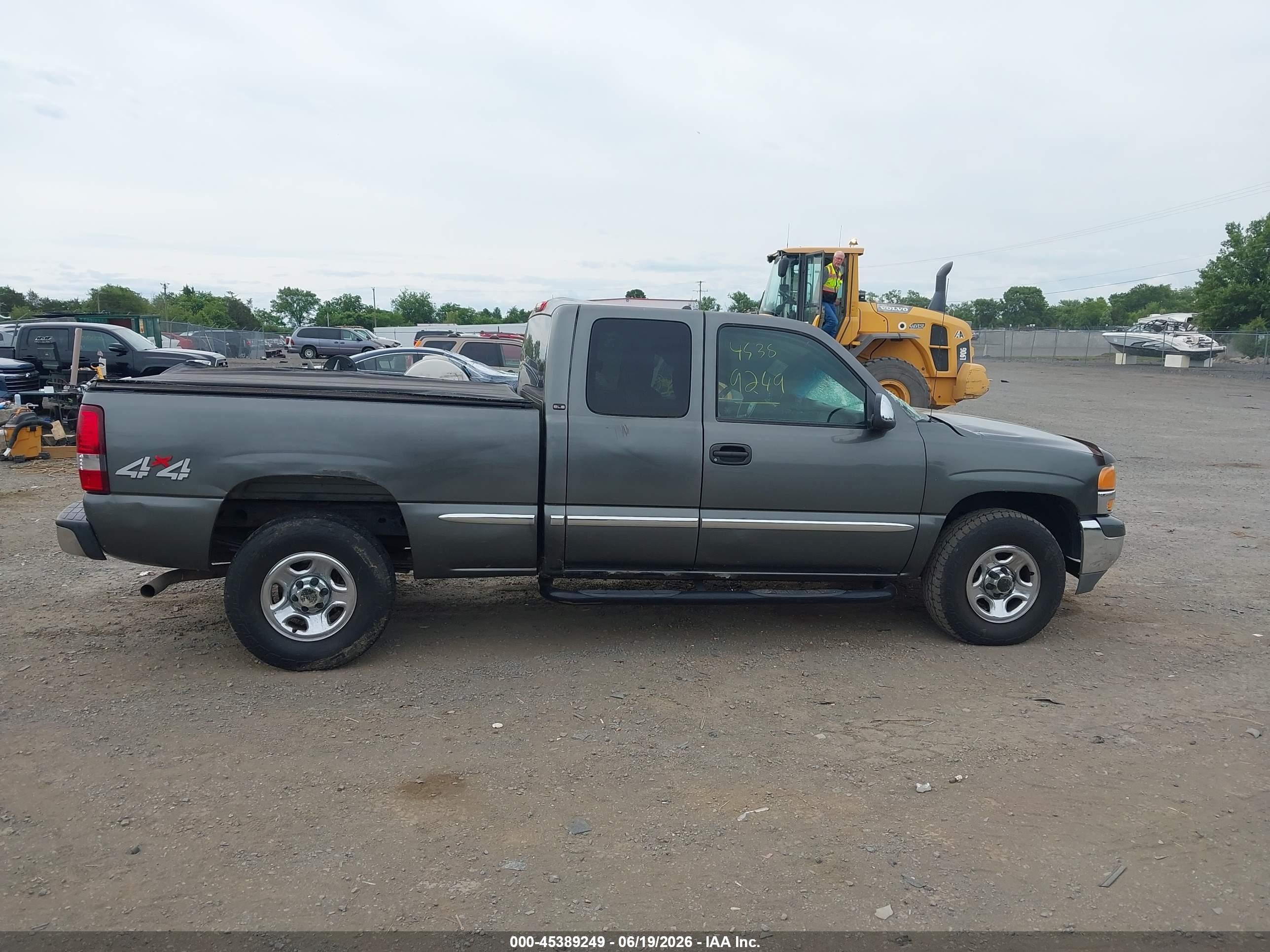 2001 Gmc Sierra 1500 Sle Gray vin: 2GTEK19T711228814