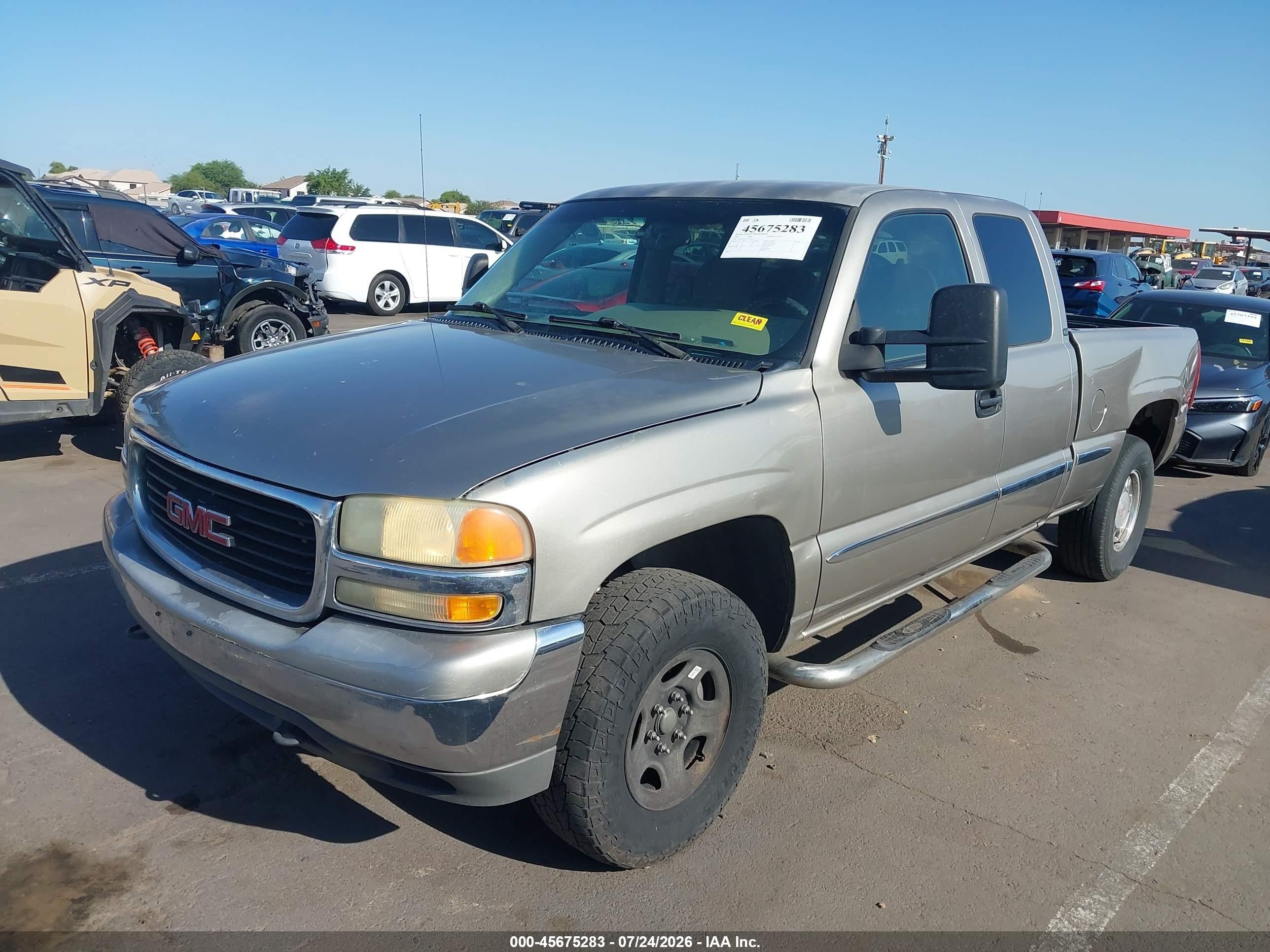 2002 Gmc Sierra 1500 Sle Коричневый vin: 2GTEK19T721250717